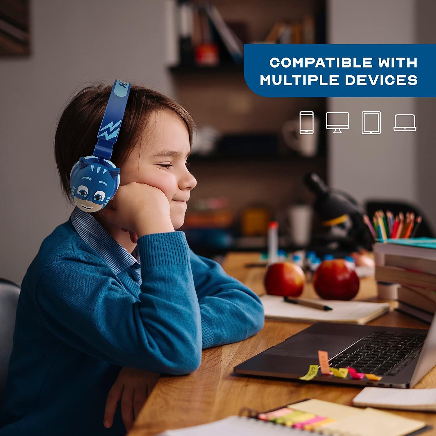 Auriculares Sakar PJ Masks para Niños - Sonido Estéreo, Control de Volumen