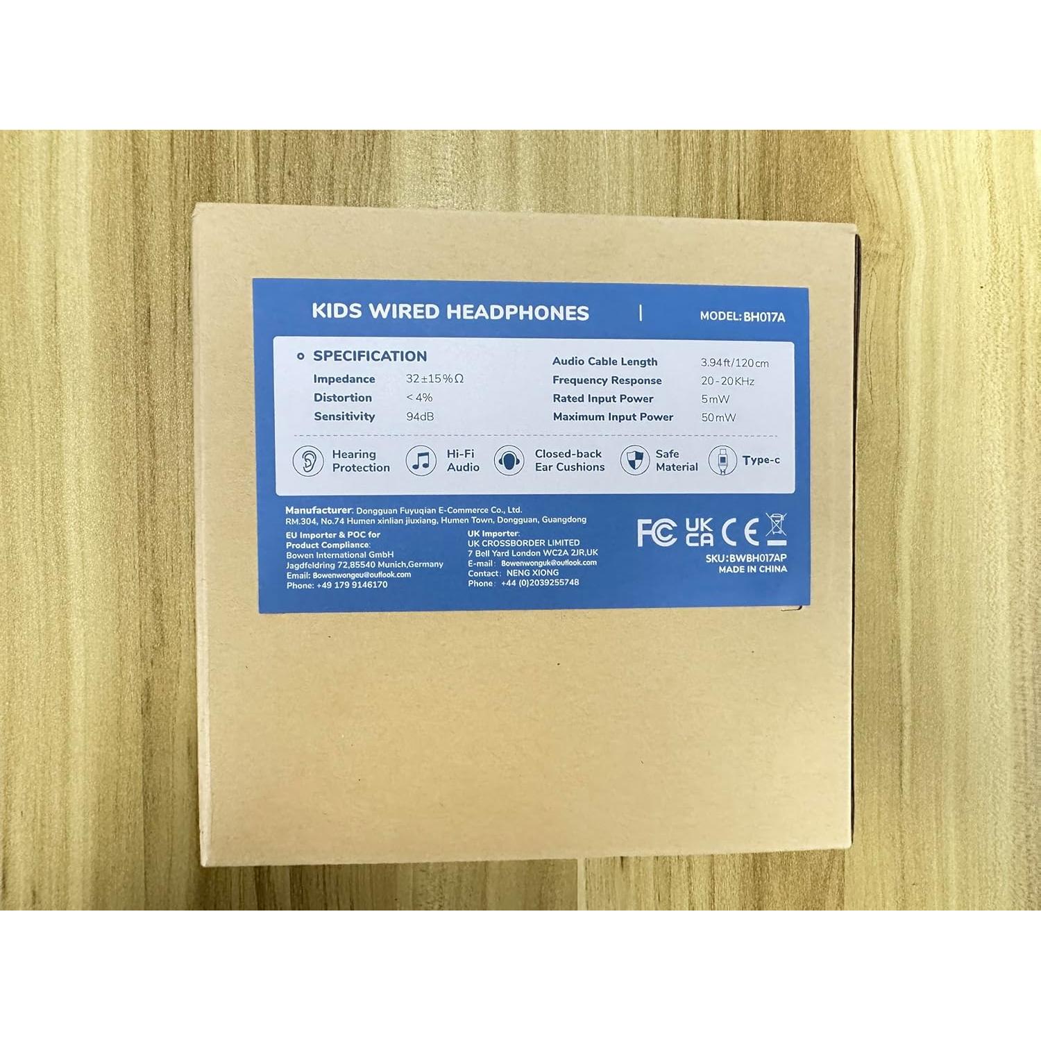 Auriculares USB Tipo C para Niños Bywulanda con Micrófono y LED