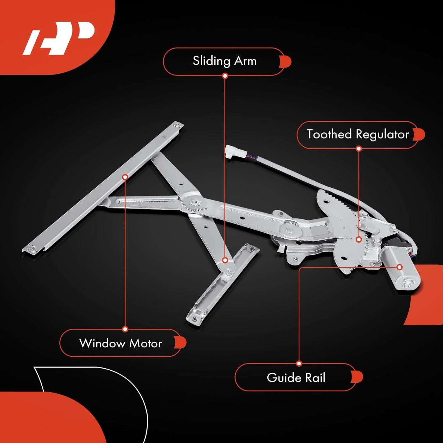 Regulador de Ventana Eléctrico A-Premium Toyota Corolla 1998-2002 Lado Izquierdo