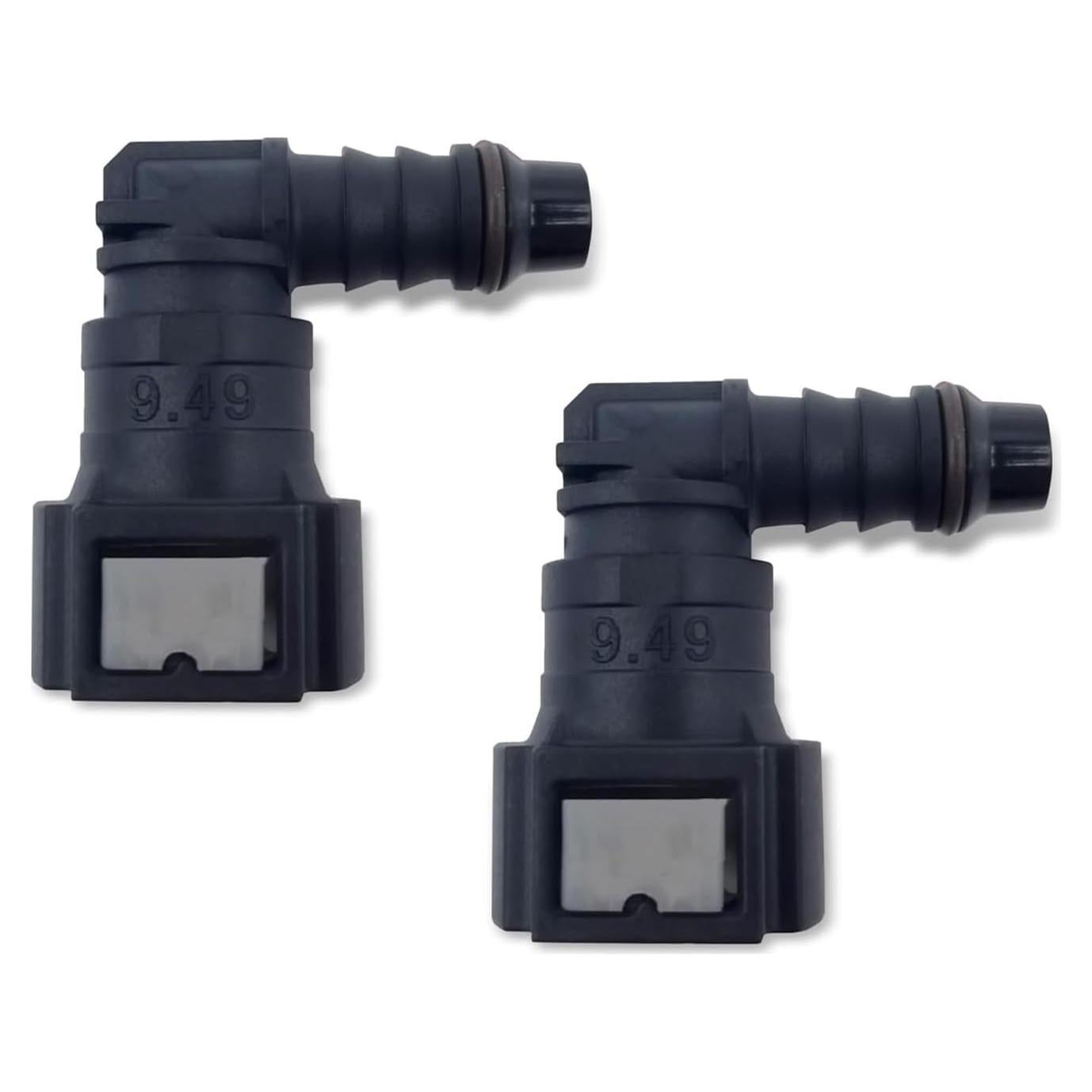 Kit de Reparación de Línea de Combustible JawGrew 2 PCS Codo Negro