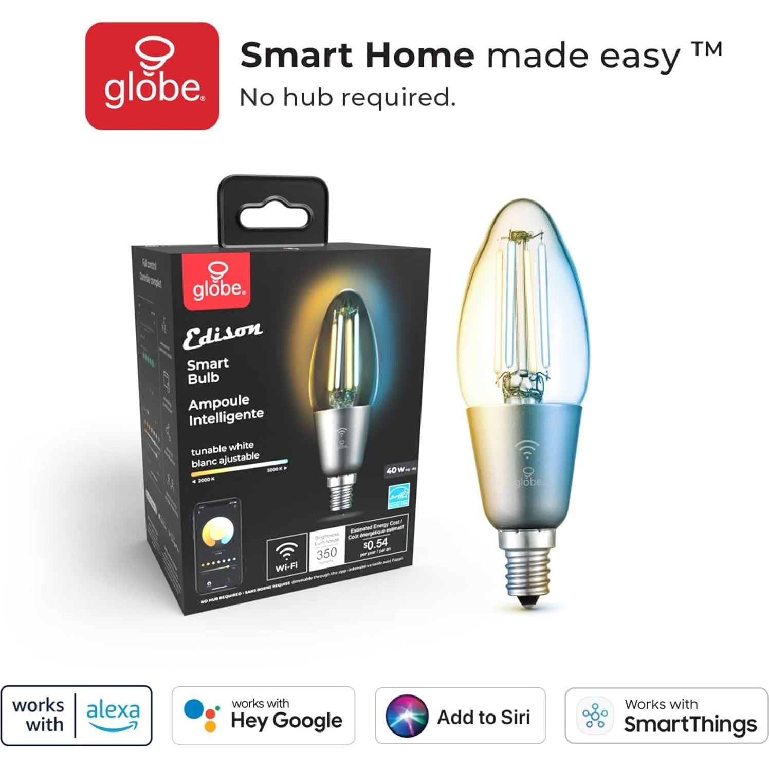 Bombilla LED Inteligente GLOBE B11 4.5W Regulable 2000K-5000K