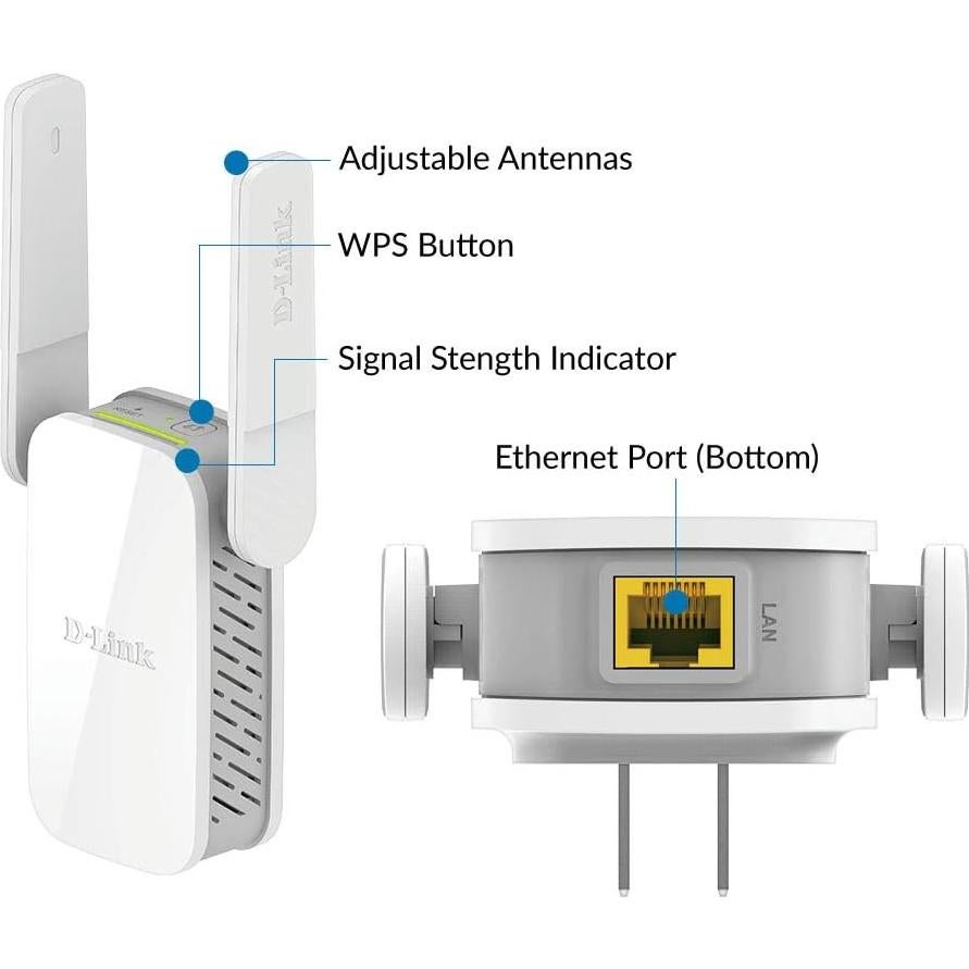 Extensor de Rango WiFi D-Link DAP-1530, AC750, 121 m²
