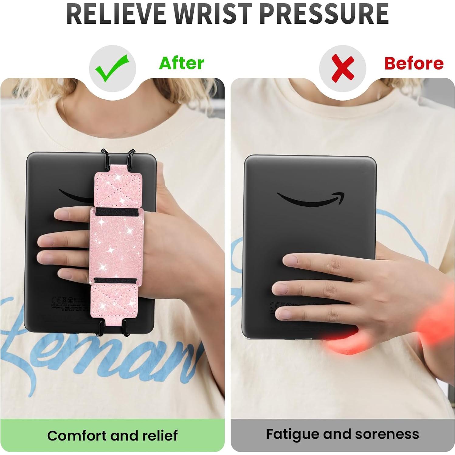 Correa de Mano MoKo para Tabletas 6-8" Rosa y Blanco