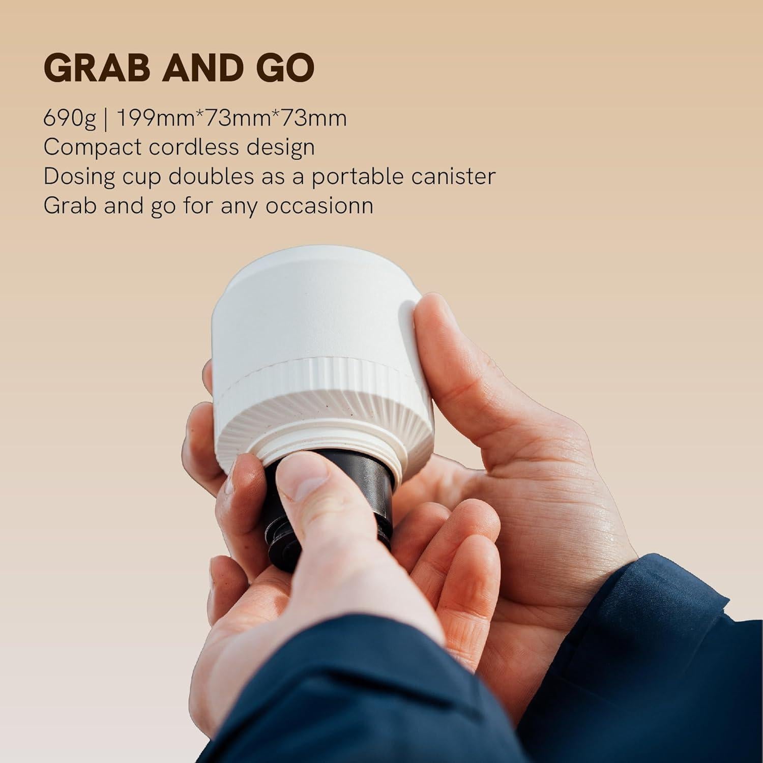 Molinillo de Café Eléctrico Portátil OutIn Fino 28 Ajustes