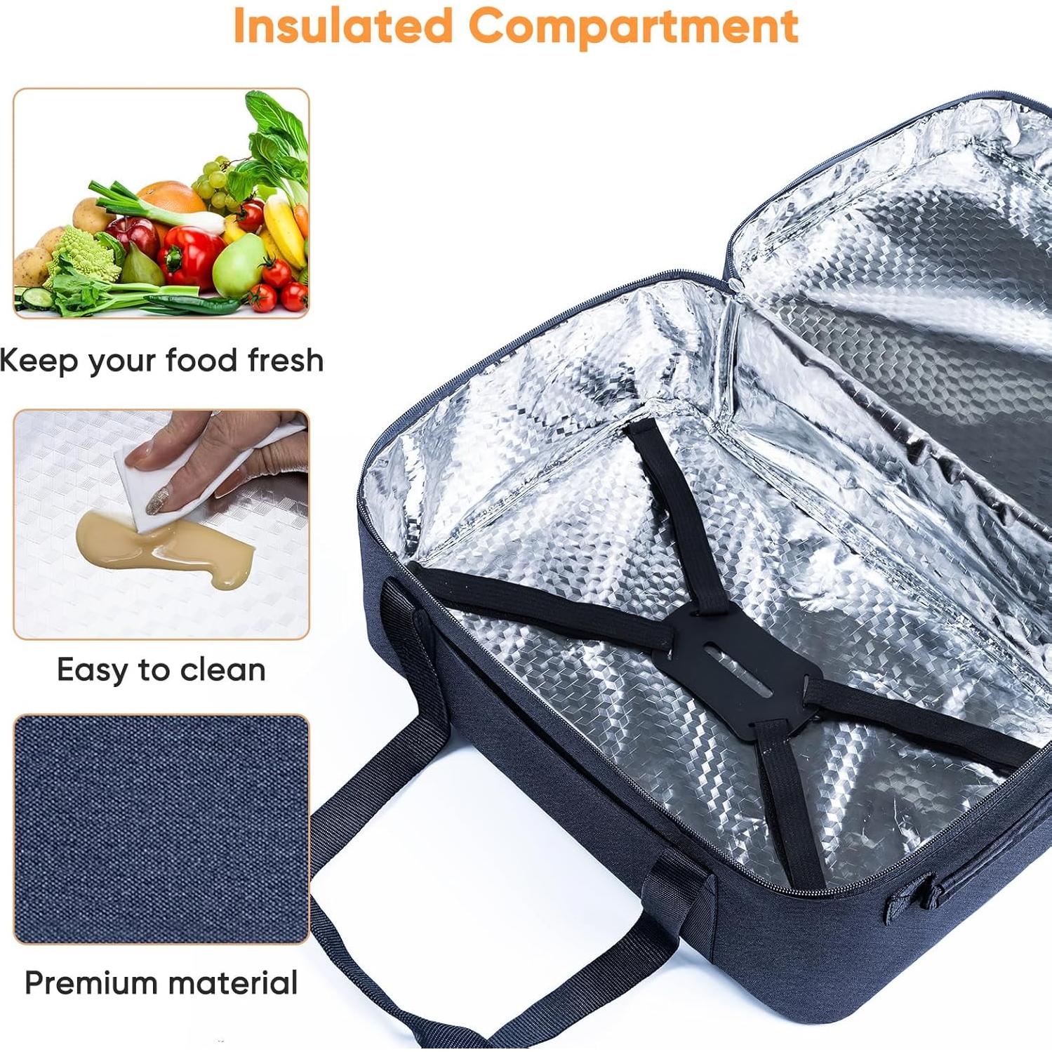 Bolsa de Transporte para Olla de Cocción Lenta BAGSPRITE 6-8 Qt Negra