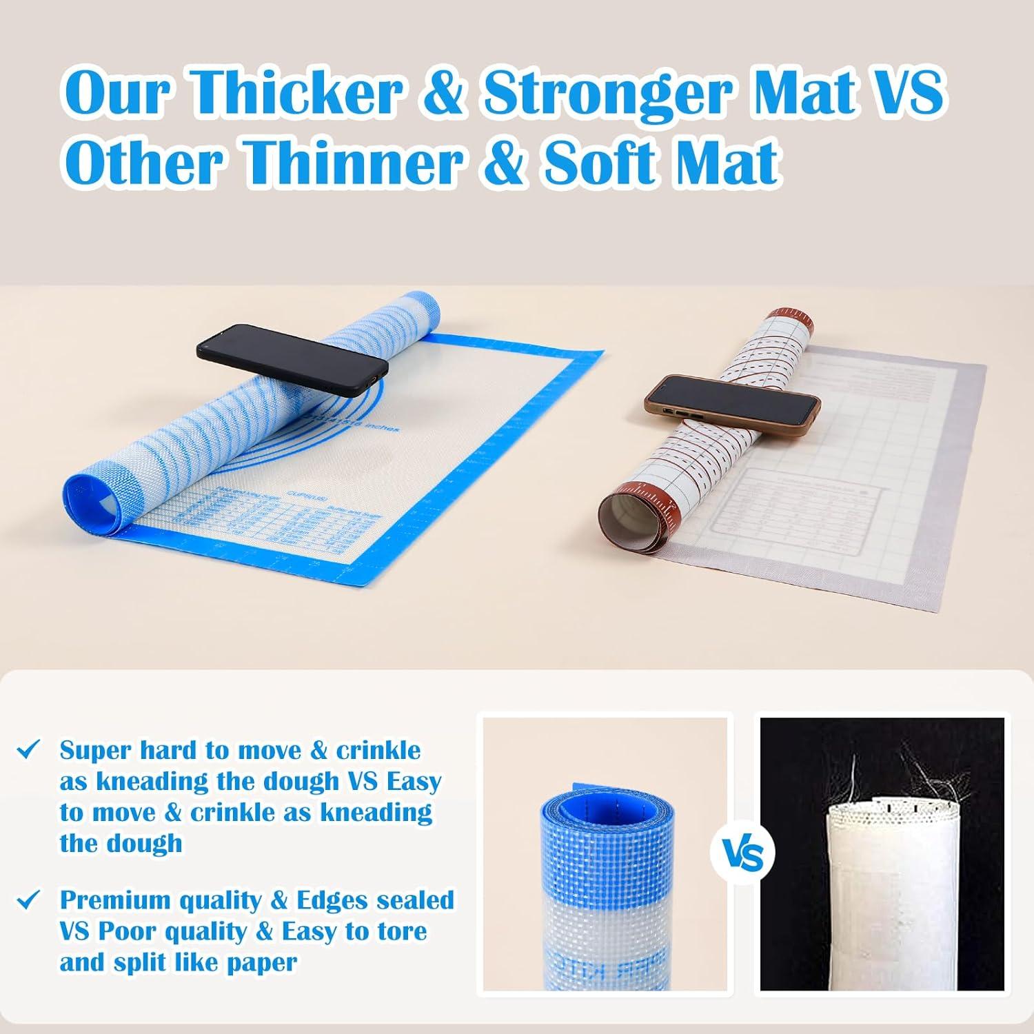 Alfombrilla de Hornear de Silicona Antiadherente 50.8x40.6cm Azul Folksy