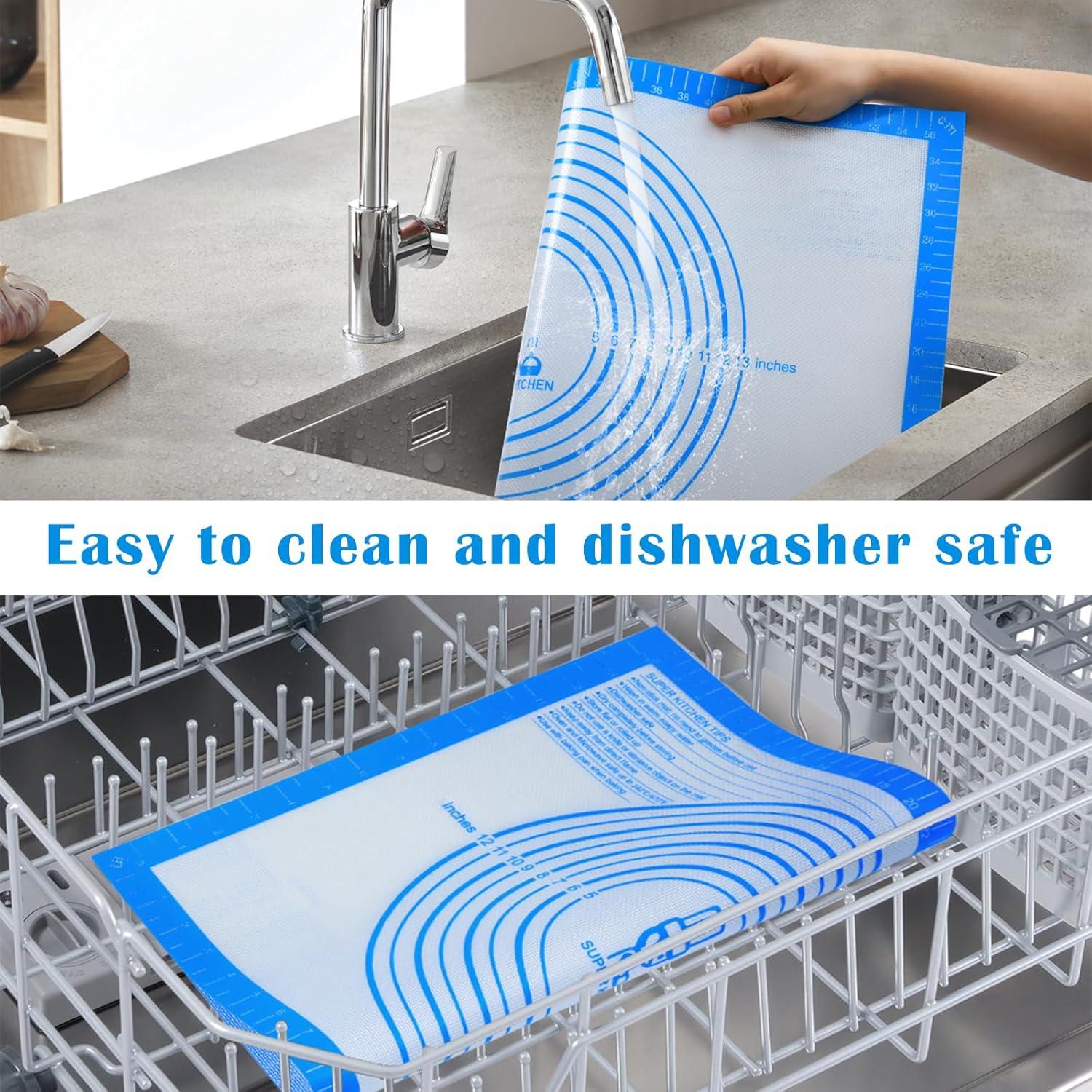 Alfombrilla de Hornear de Silicona Antiadherente 50.8x40.6cm Azul Folksy