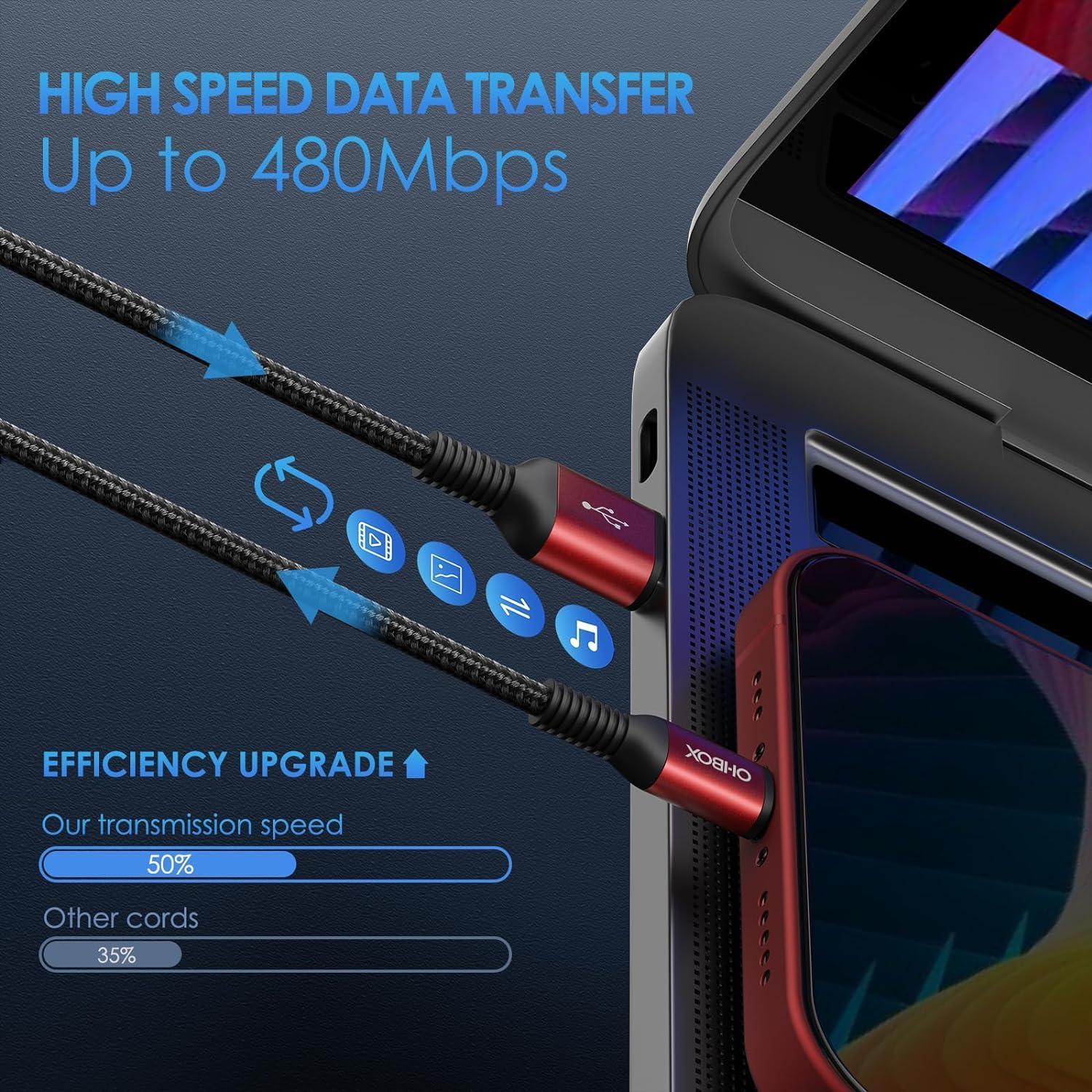 Cable de Carga Rápida para iPhone MFi 3FT - Paquete de 3