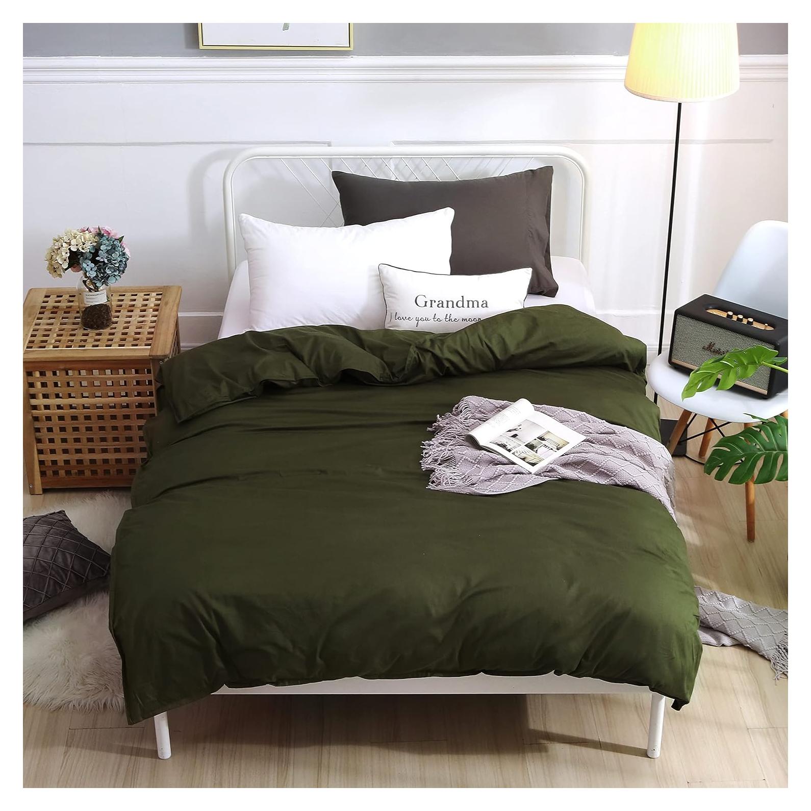 Funda de Edredón F.Y.Dreams 152x203 cm Algodón Verde Amy