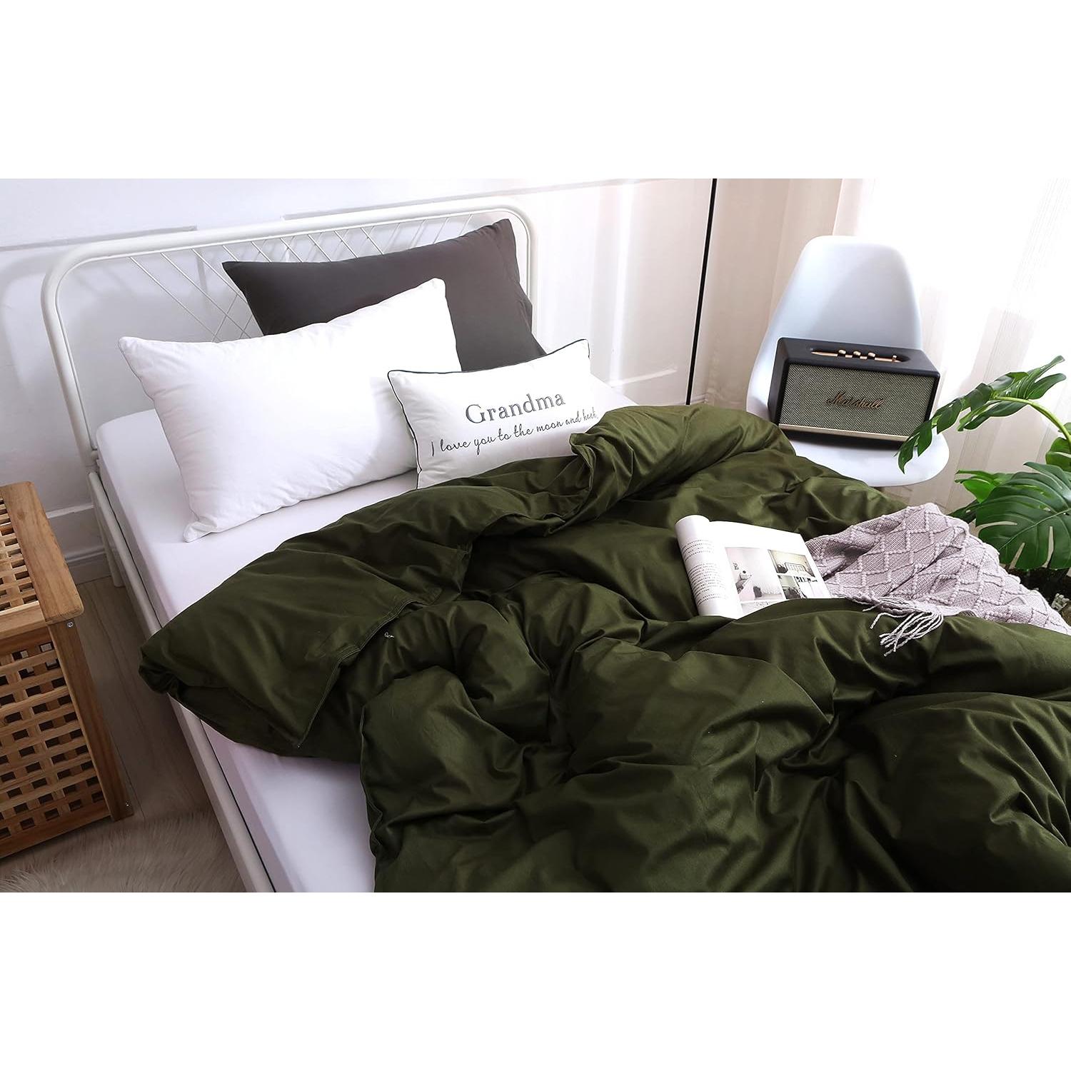 Funda de Edredón F.Y.Dreams 152x203 cm Algodón Verde Amy