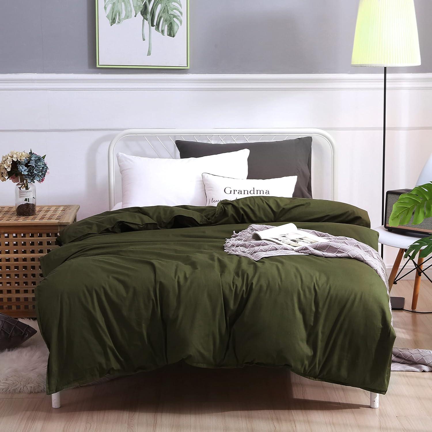 Funda de Edredón F.Y.Dreams 152x203 cm Algodón Verde Amy