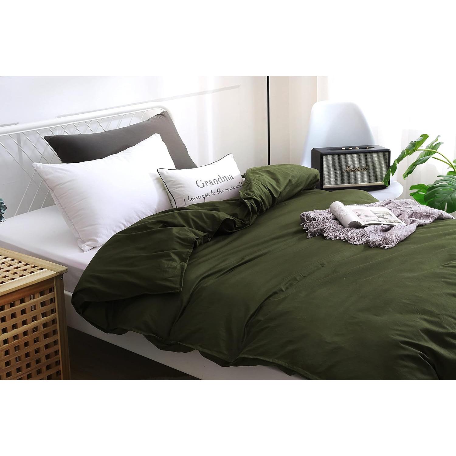 Funda de Edredón F.Y.Dreams 152x203 cm Algodón Verde Amy