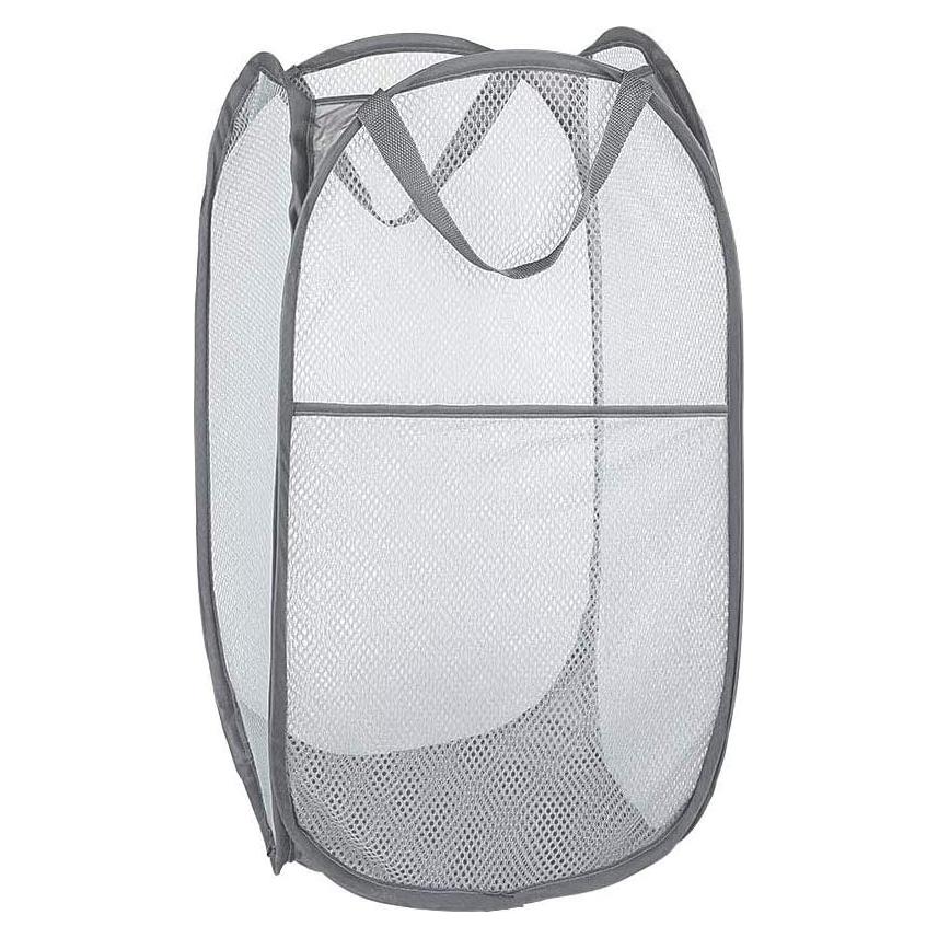 Cesta de Ropa Plegable Larpur 21 Galones Gris con Asas