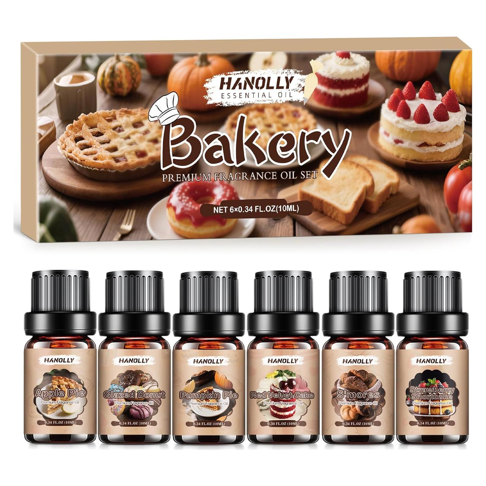 Juego de Aceites Esenciales de Panadería Hanolly - 6 Fragancias