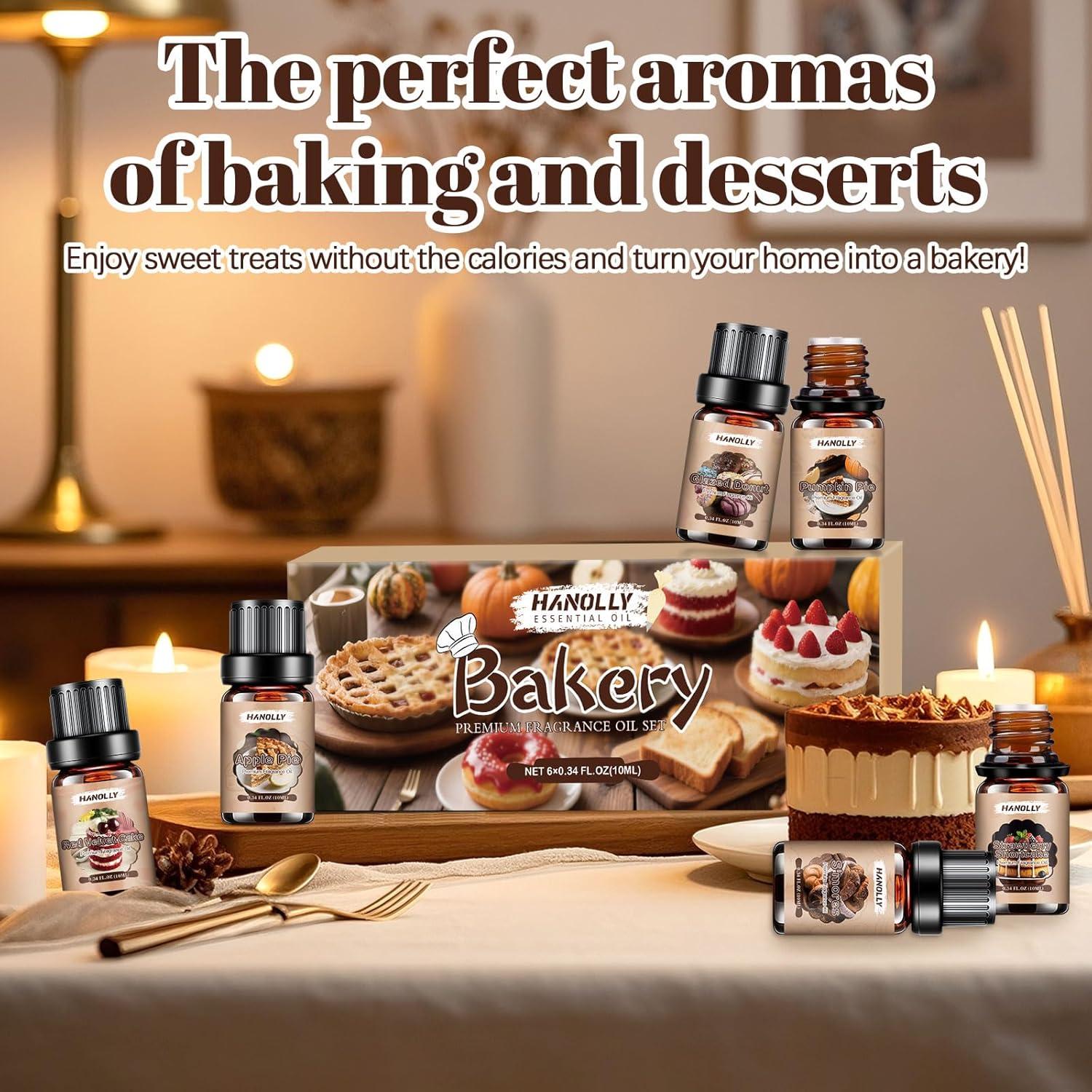 Juego de Aceites Esenciales de Panadería Hanolly - 6 Fragancias