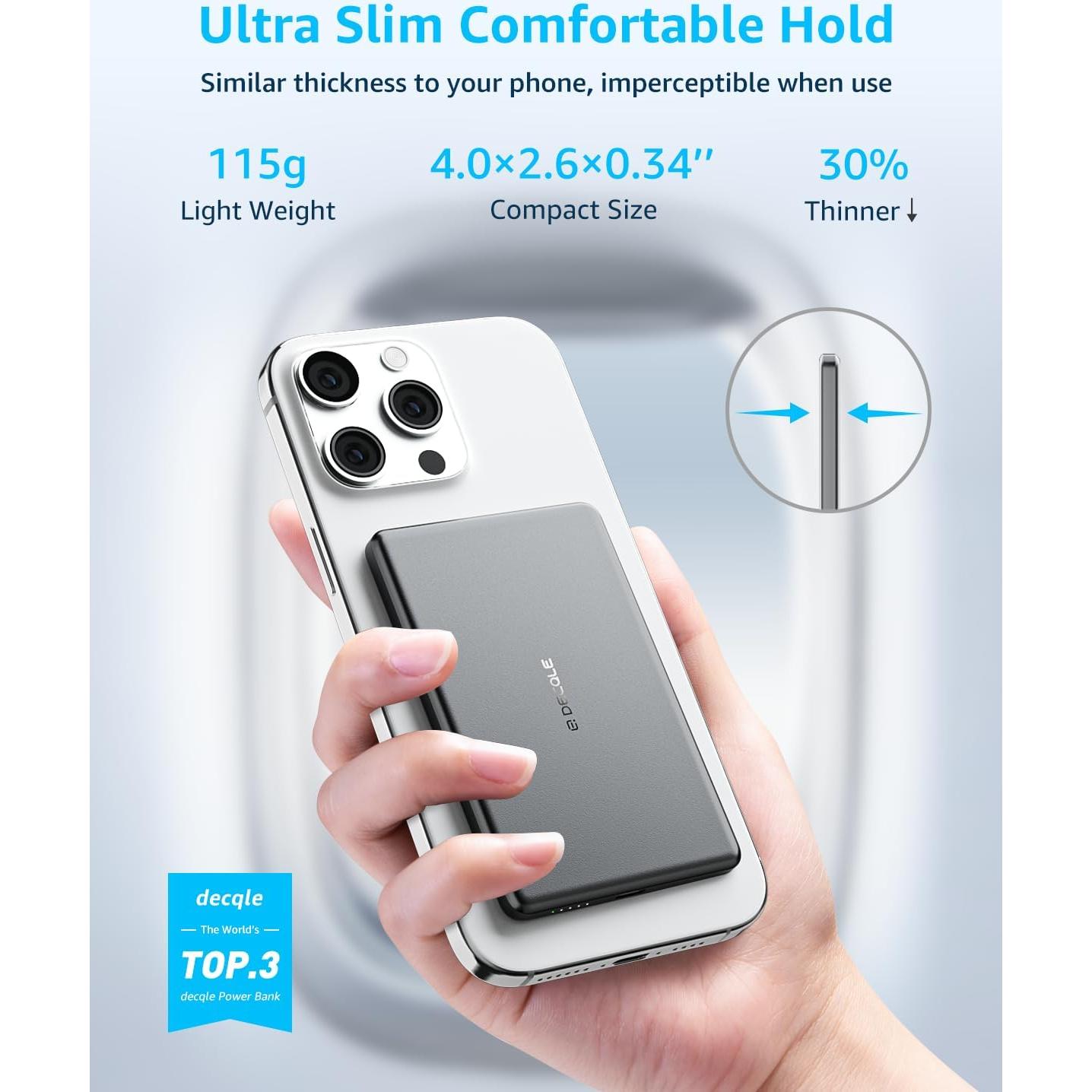 Batería portátil Air MagSafe 5000mAh Carga Inalámbrica iPhone