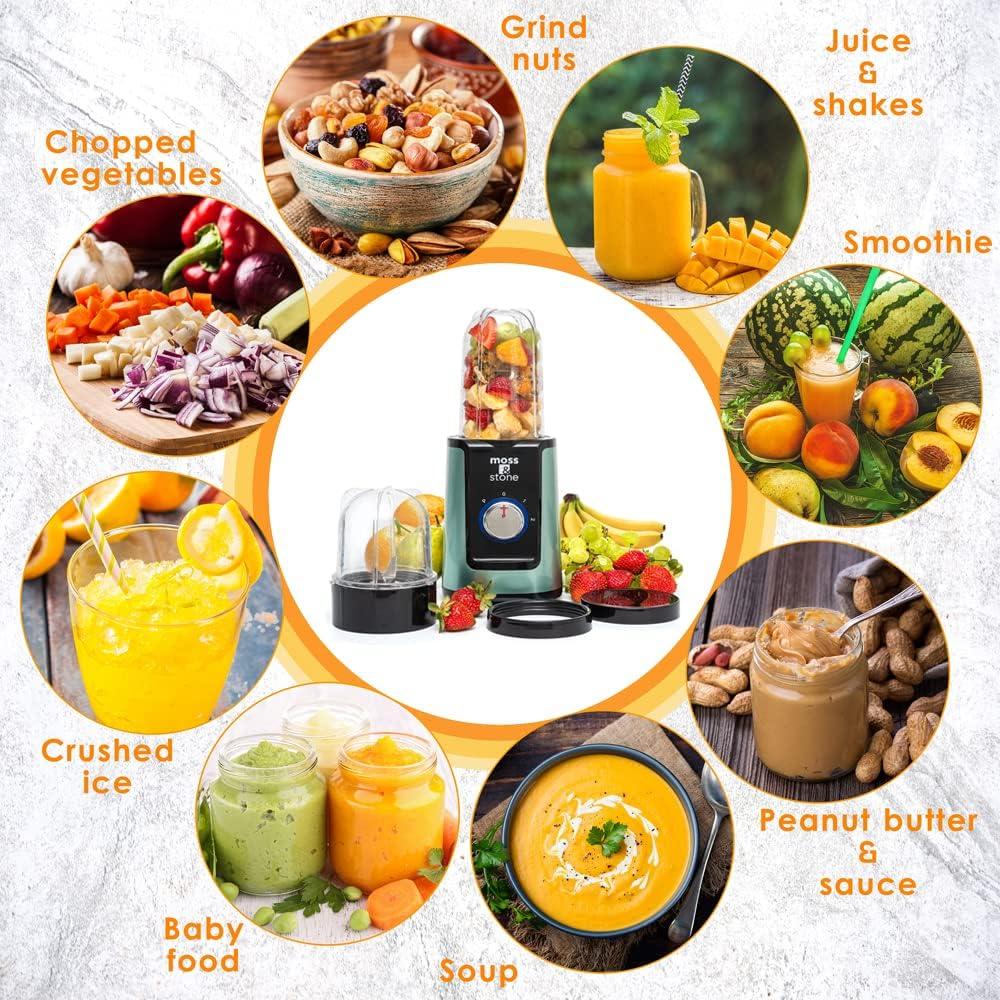 Licuadora Personal Compacta Moss & Stone 800ml Verde