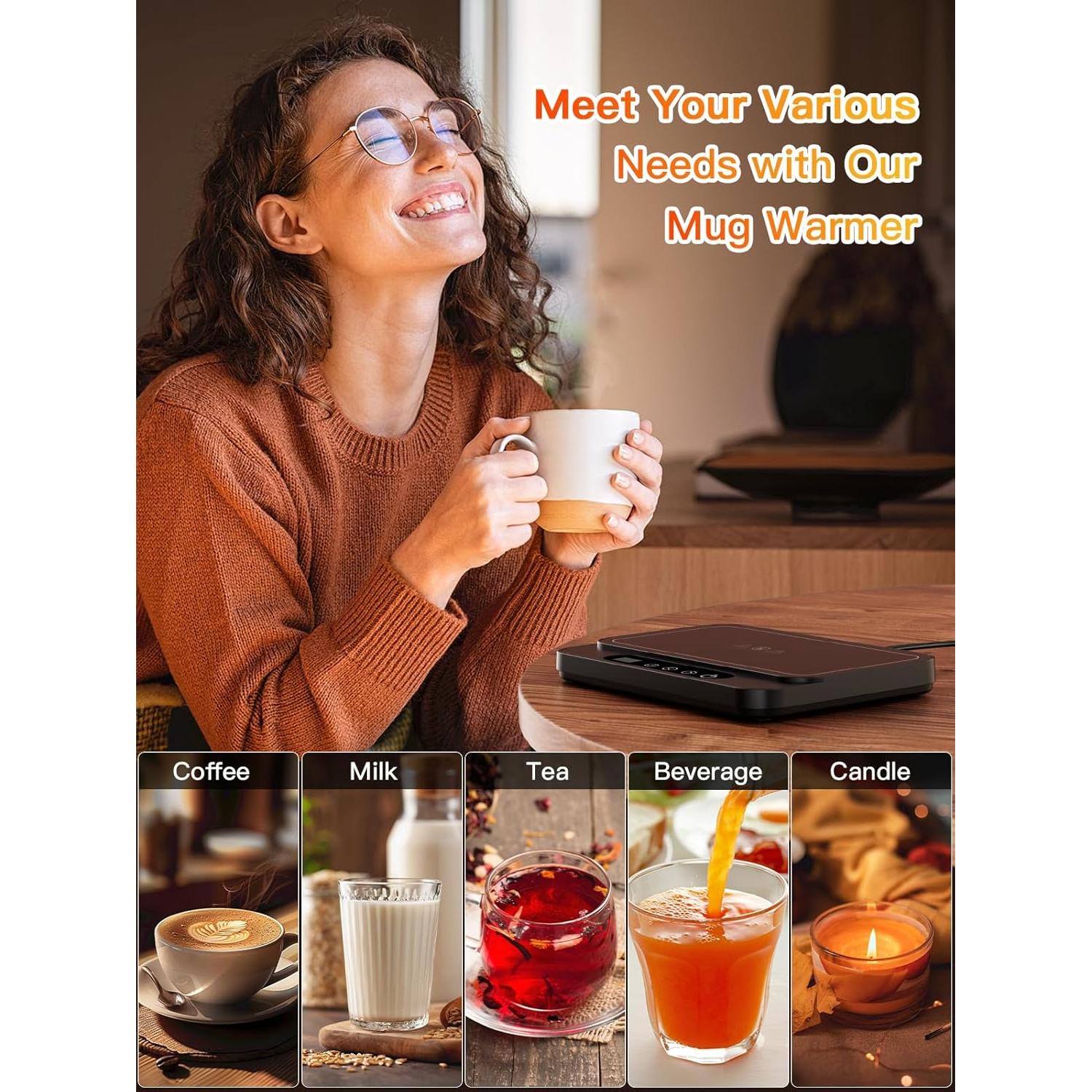 Calentador de Tazas Misby 50W con 6 Temperaturas y Apagado Automático