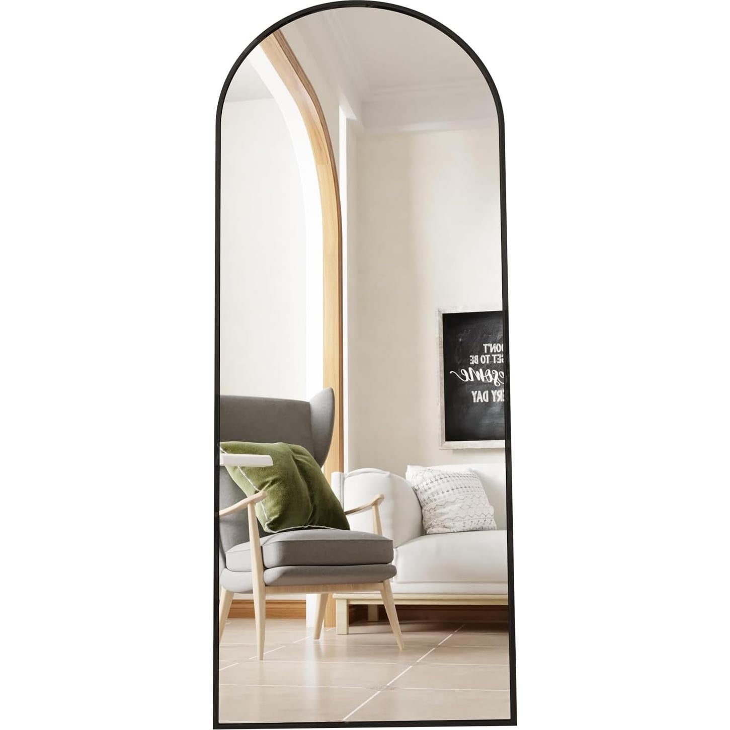 Espejo de Cuerpo Completo Beauty4U 165x61 cm Negro Arco