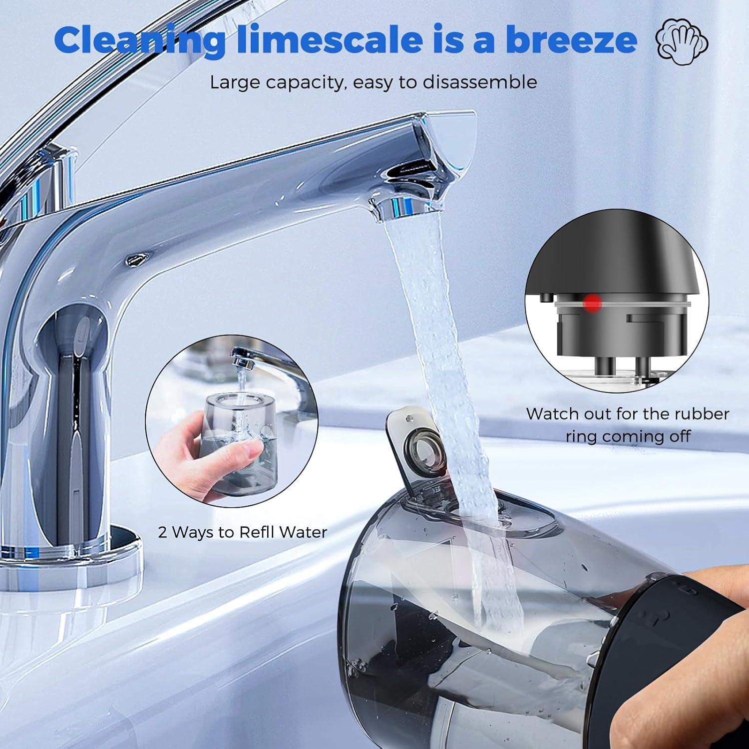 Irrigador Oral Inalámbrico URSMILEKIT Negro 350ml IPX7