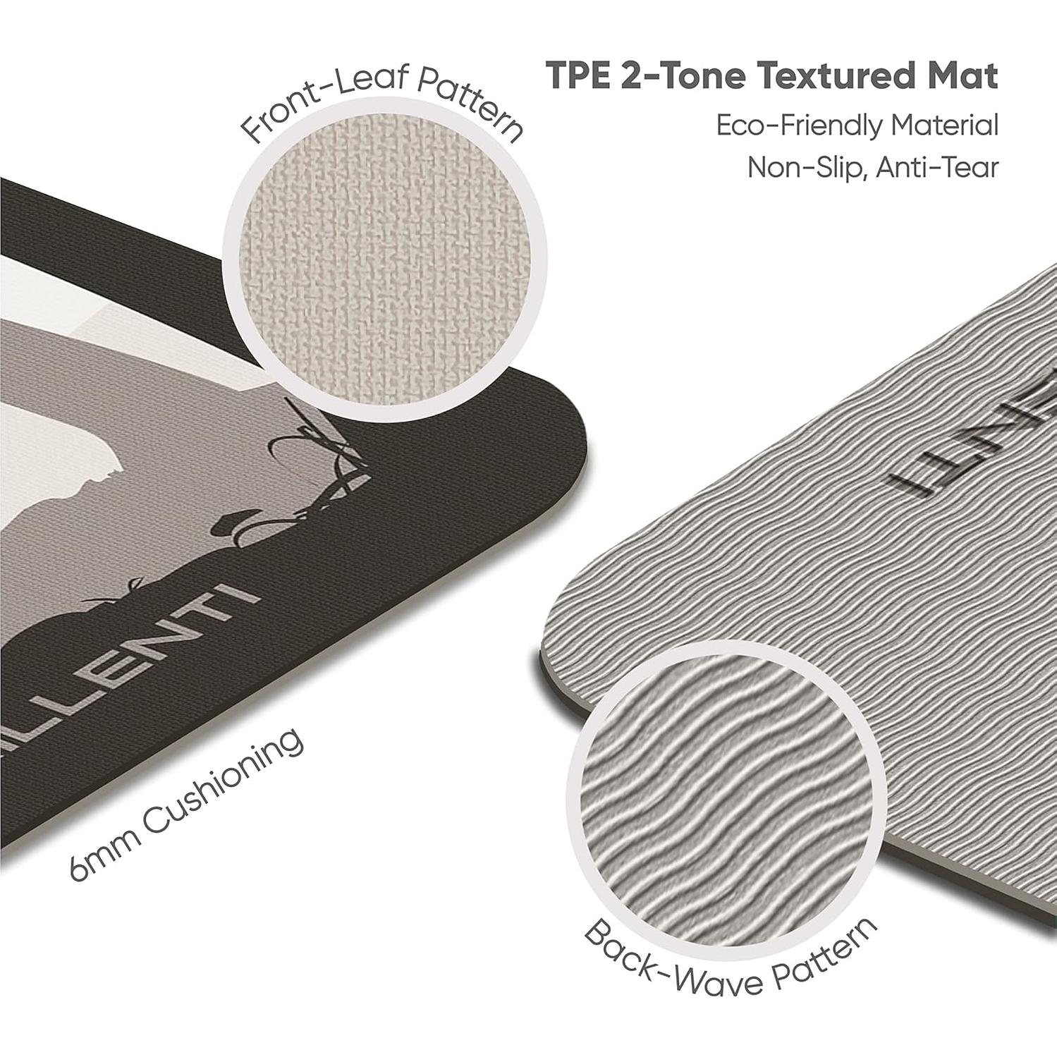 Alfombrilla de Yoga Millenti 6mm Antideslizante TPE Gris