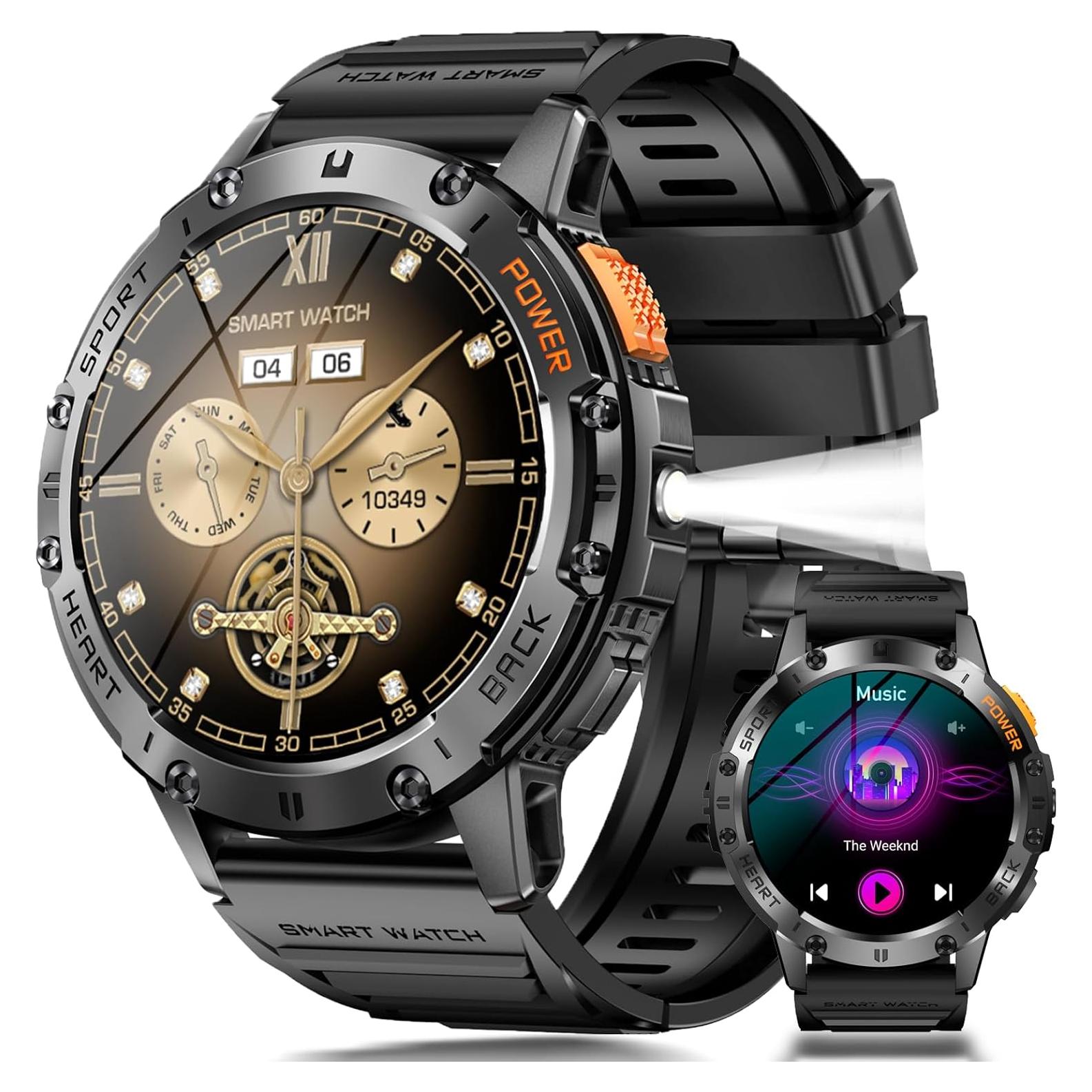Reloj Inteligente Militar Tiwain con Linterna y 170 Modos