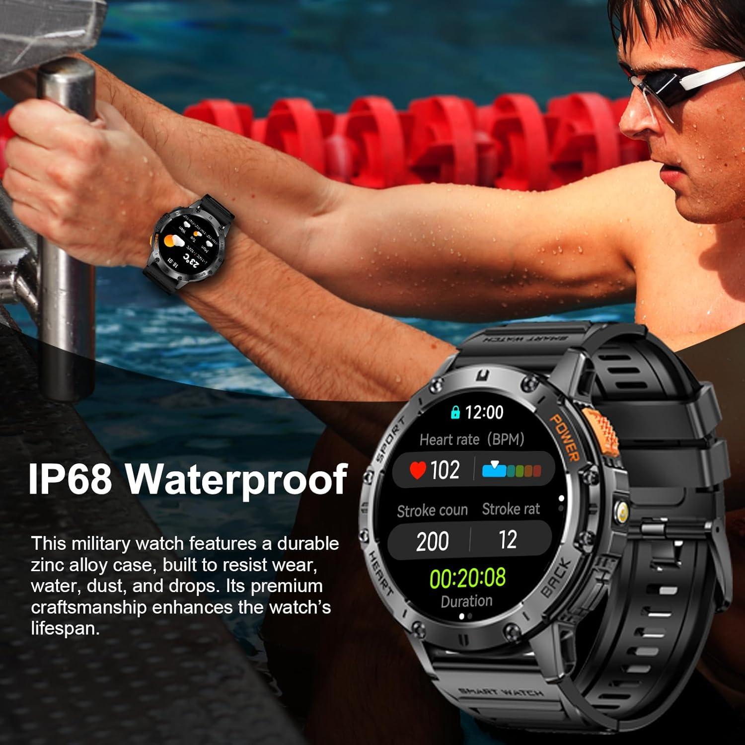 Reloj Inteligente Militar Tiwain con Linterna y 170 Modos