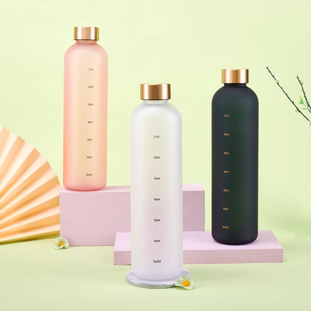 Botella de Agua Eforcase 1L con Marcador de Tiempo Antideslizante