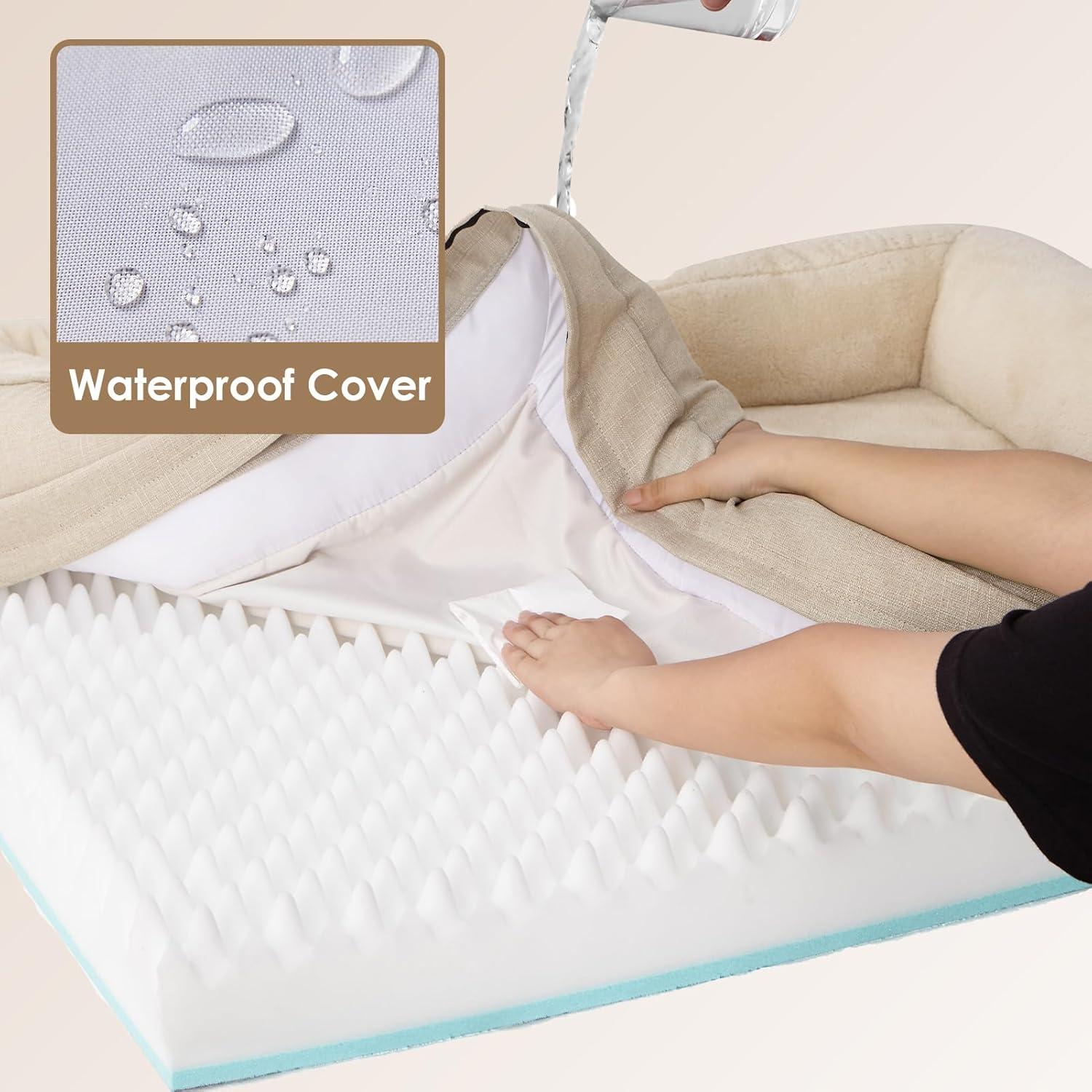 Cama Ortopédica para Perros EHEYCIGA 76x50 cm Beige