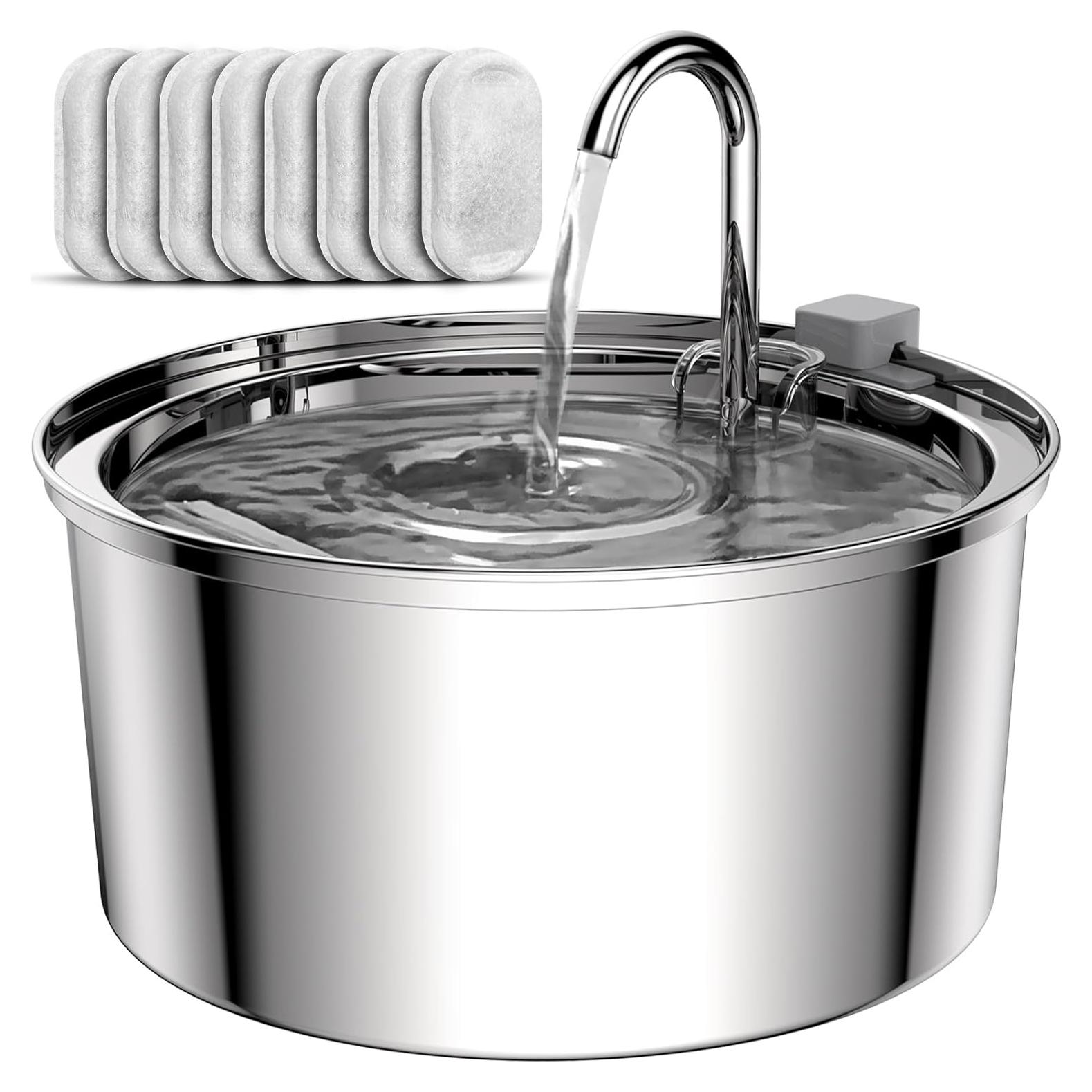 Fuente de Agua Automática para Gatos Tomxcute 3.2L Acero Inoxidable