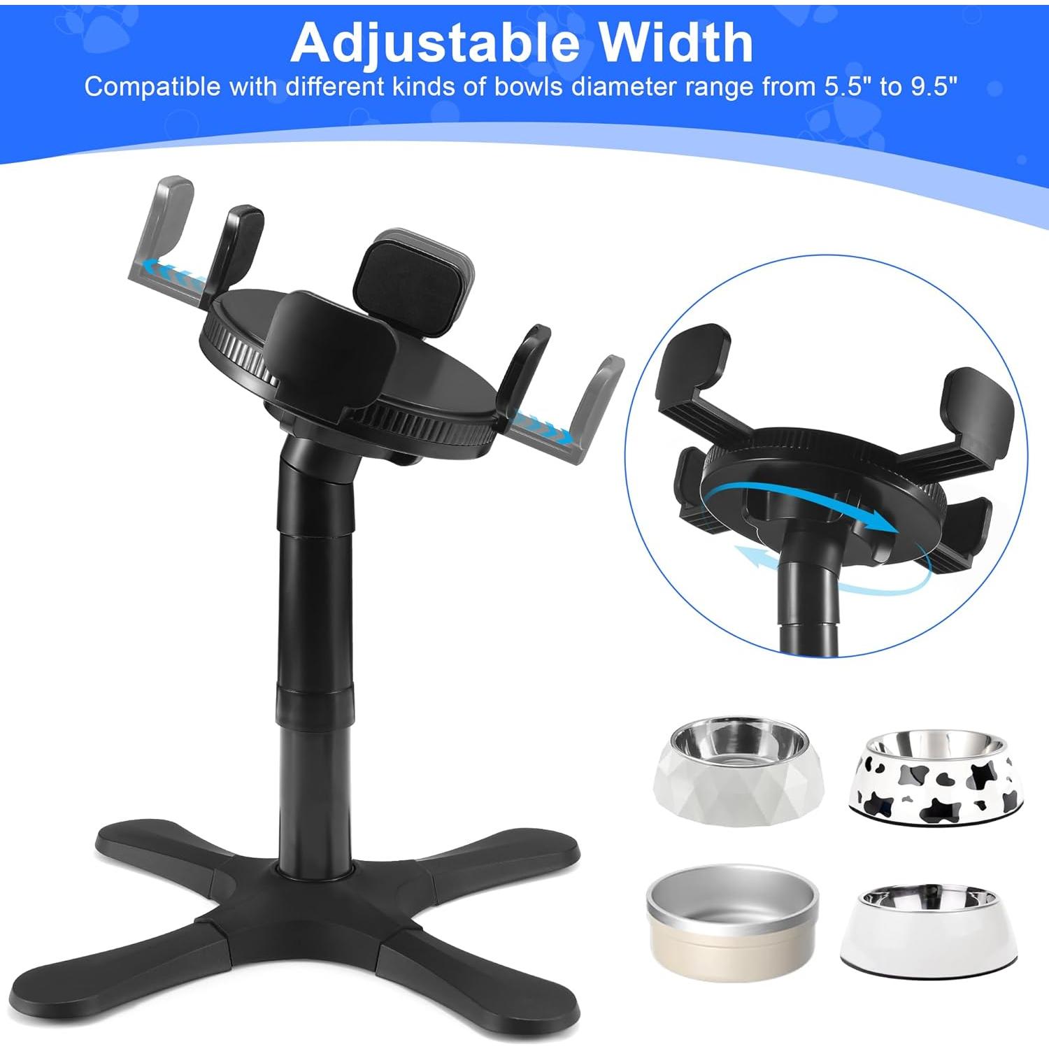 Soporte Elevado para Cuencos de Perro KMXASP Ajustable 3 Alturas