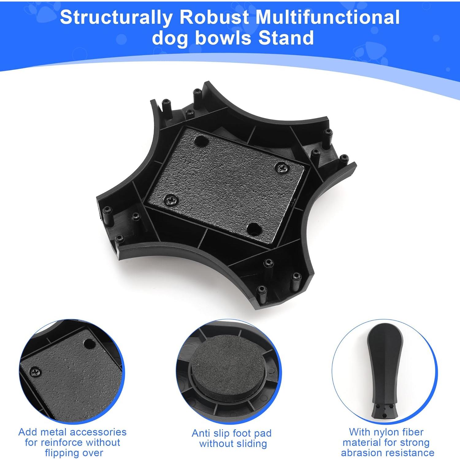Soporte Elevado para Cuencos de Perro KMXASP Ajustable 3 Alturas