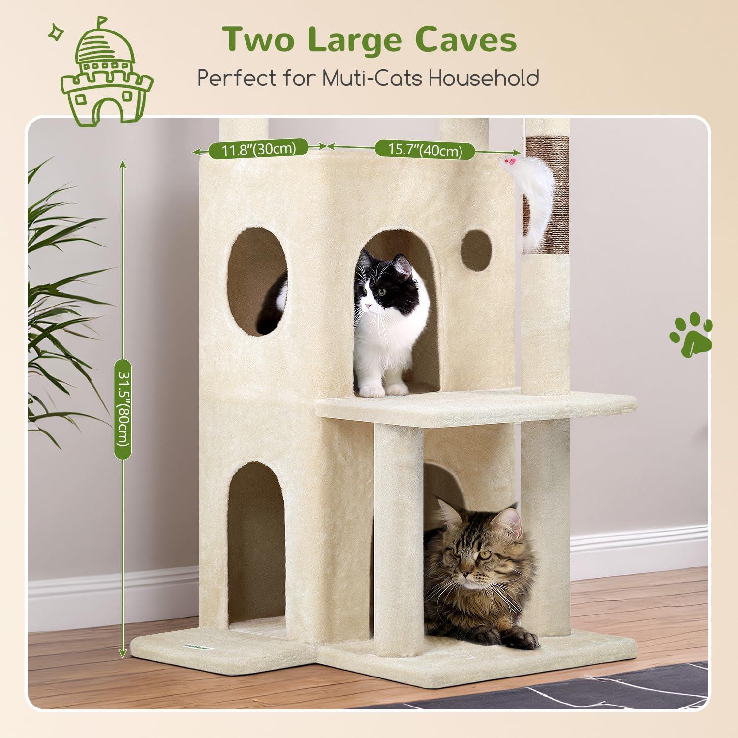 Torre de Árbol para Gatos Globlazer FC50 Beige 127 cm
