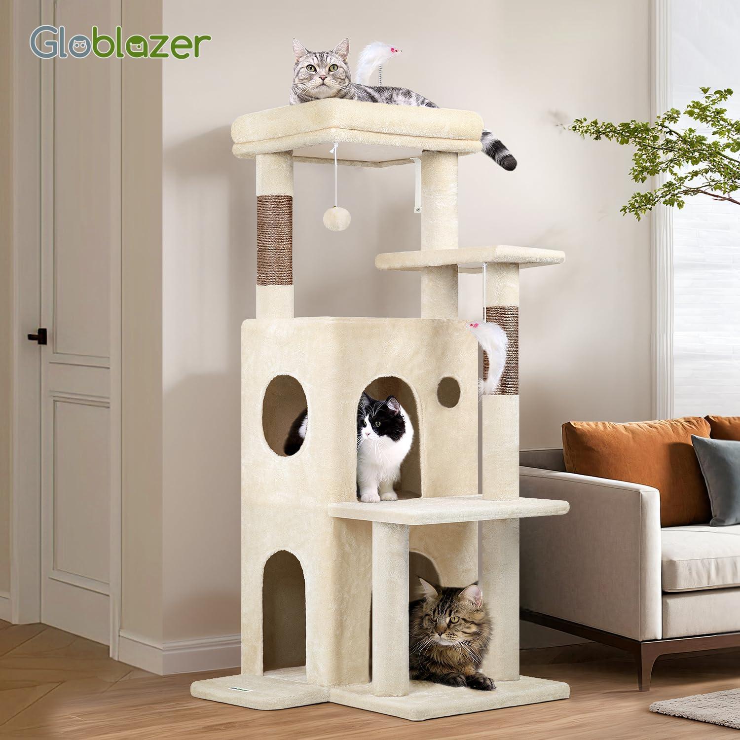Torre de Árbol para Gatos Globlazer FC50 Beige 127 cm