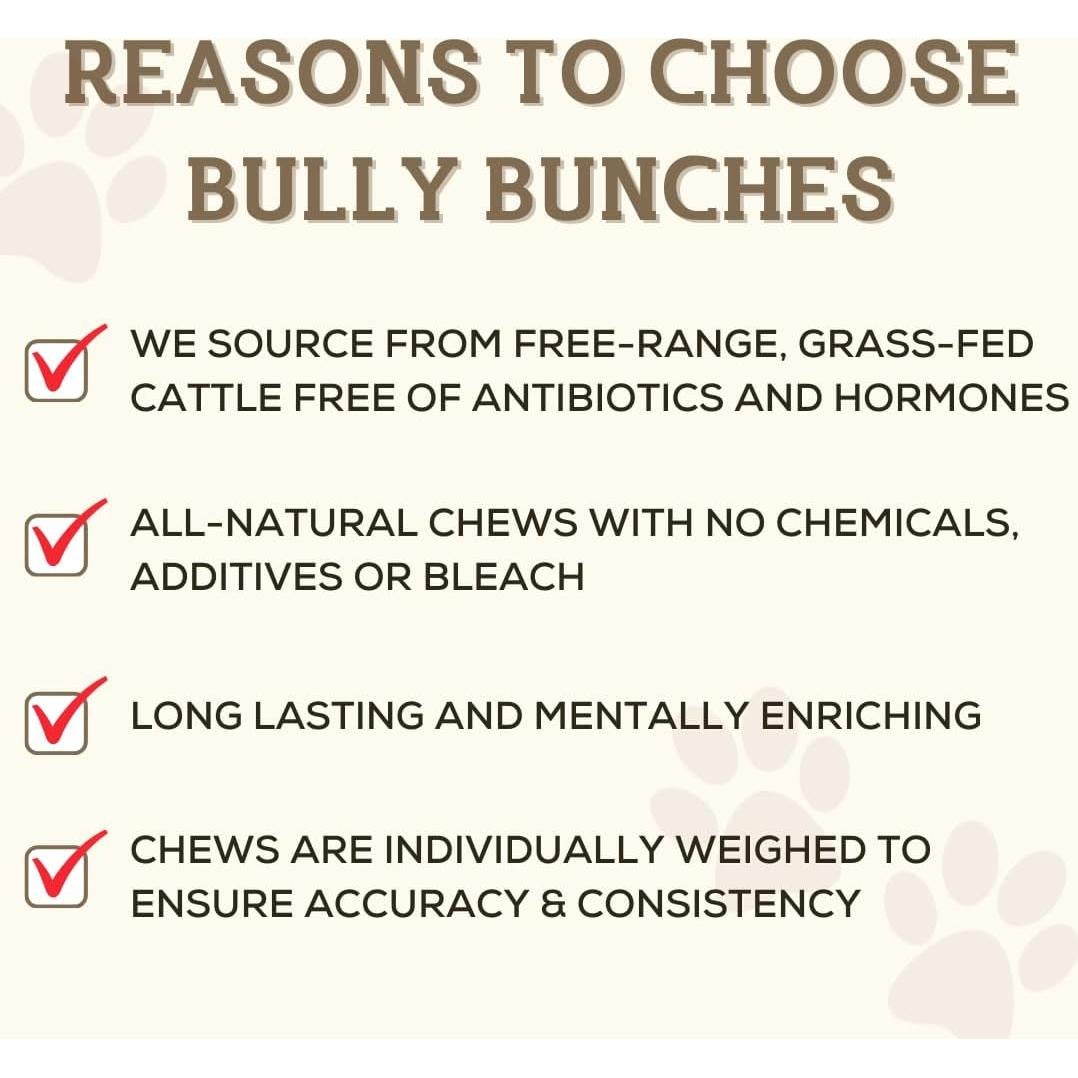 Palos de Bully 15.24 cm Bully Bunches 100% Carne de Res