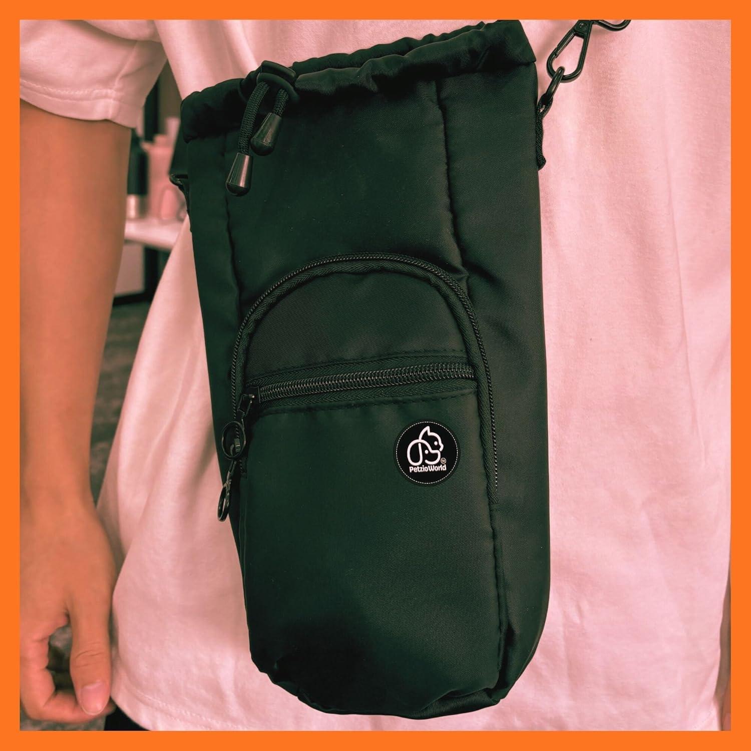 Botella de Agua Portátil PetzioWorld 0.95L con Cuencos Plegables