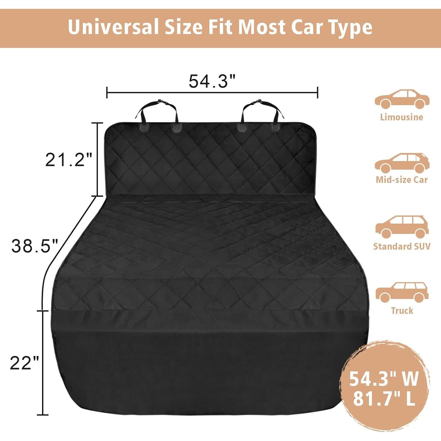 Forro de Carga para Perros F-color Negro 139.7x205.7cm Antideslizante