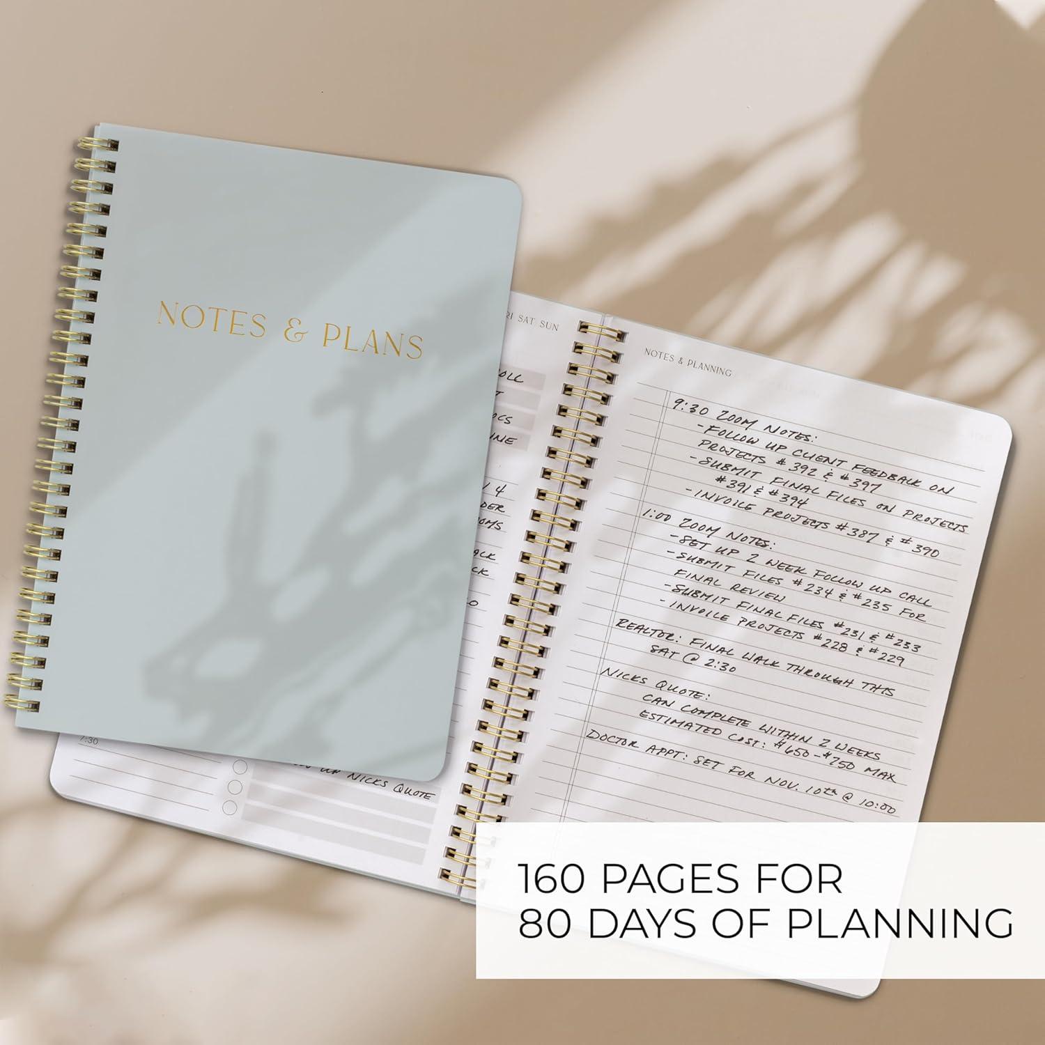 Planificador Diario ZICOTO Azul Polvoriento 160 Páginas