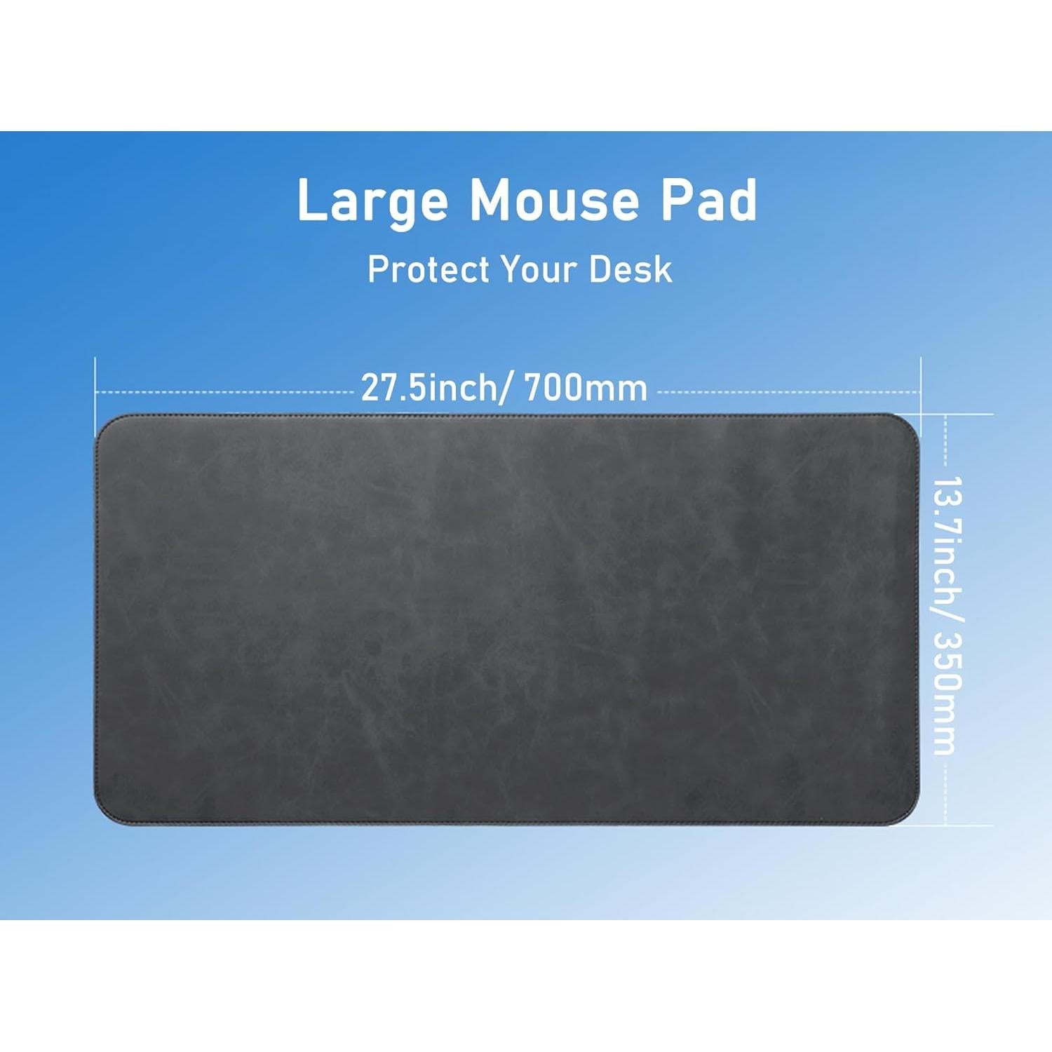 Almohadilla de Escritorio ElecMosWN de Cuero PU Negro 69.85x34.8cm