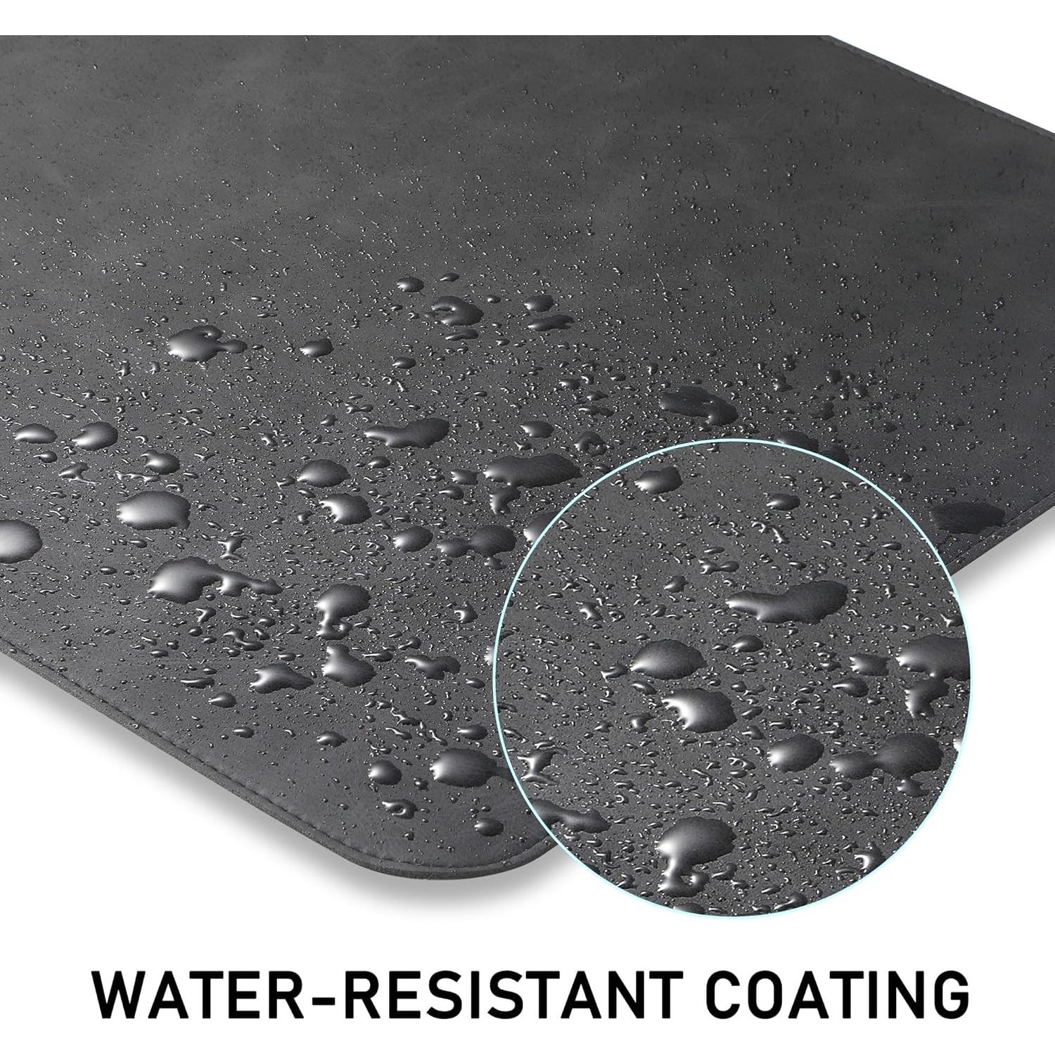 Almohadilla de Escritorio ElecMosWN de Cuero PU Negro 69.85x34.8cm