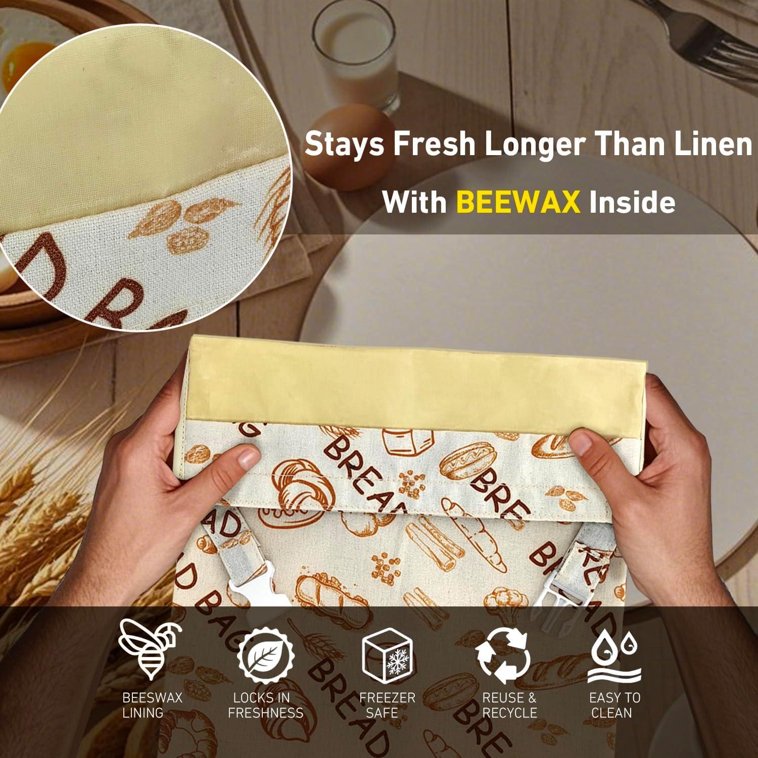 Bolsa de Pan de Cera de Abeja EdenEcho XL 33x43cm Ecológica