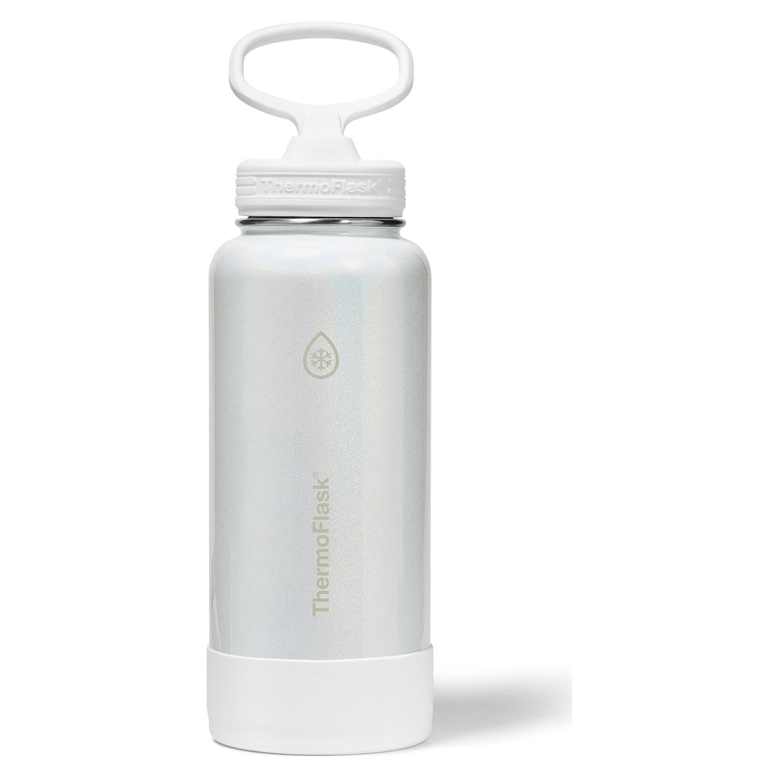 Botella de Agua Aislada ThermoFlask 32 oz Acero Inoxidable Blanco