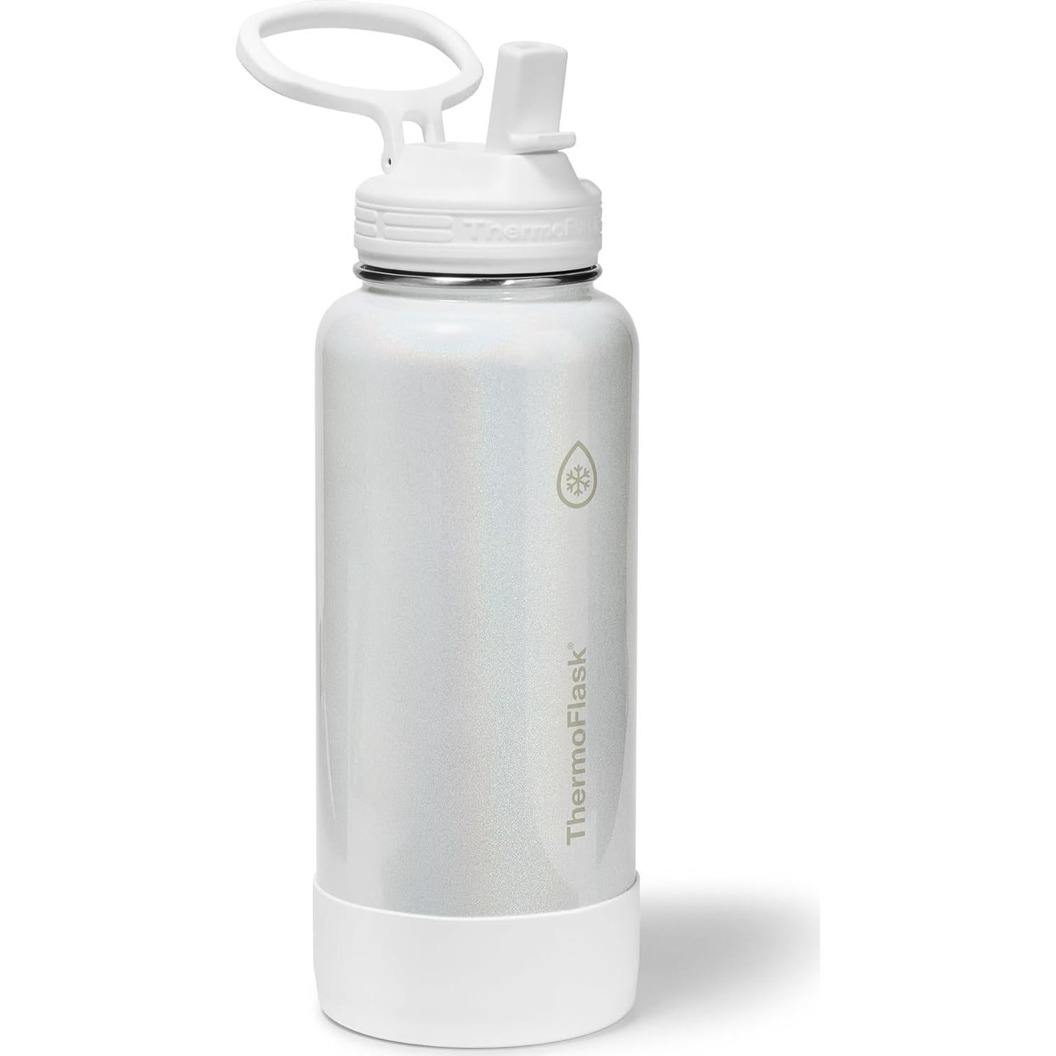 Botella de Agua Aislada ThermoFlask 32 oz Acero Inoxidable Blanco