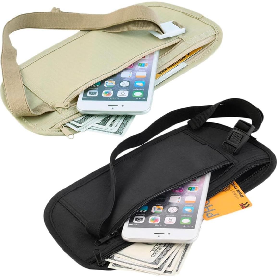 Cinturón de Dinero de Viaje Kovek Beige - Soporte Pasaporte