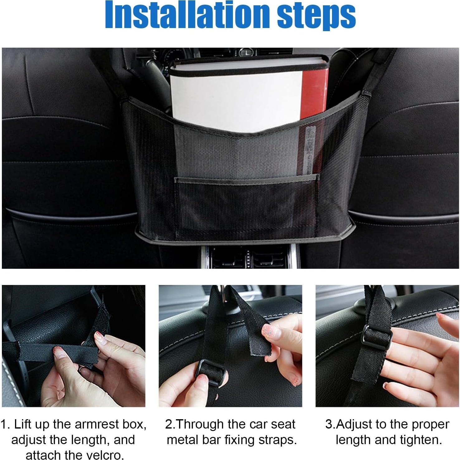 Soporte de bolso de mano Ziciner para automóvil - Negro