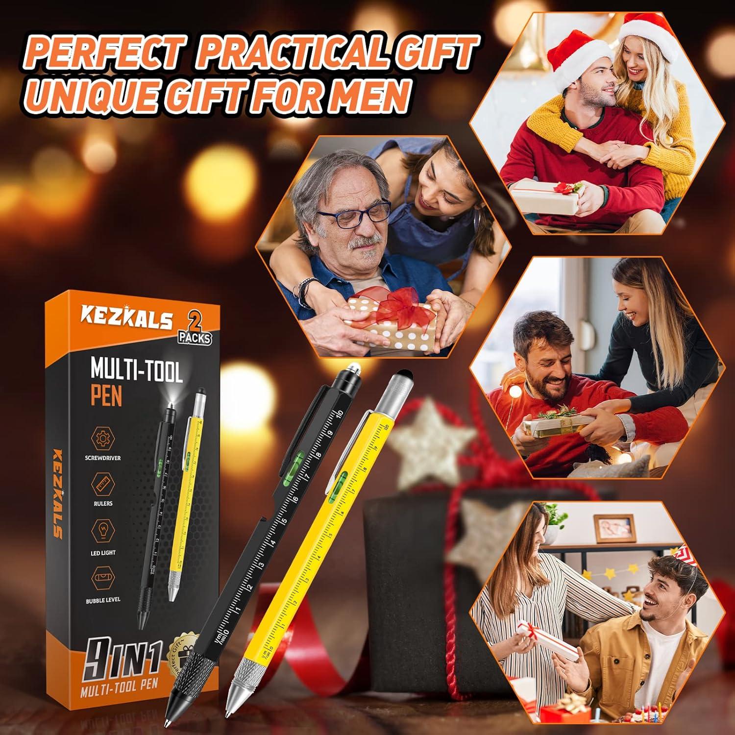 Set de Bolígrafos Multiherramienta 9 en 1 KEZKALS - Regalos Prácticos