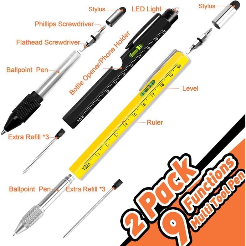 Set de Bolígrafos Multiherramienta 9 en 1 KEZKALS - Regalos Prácticos
