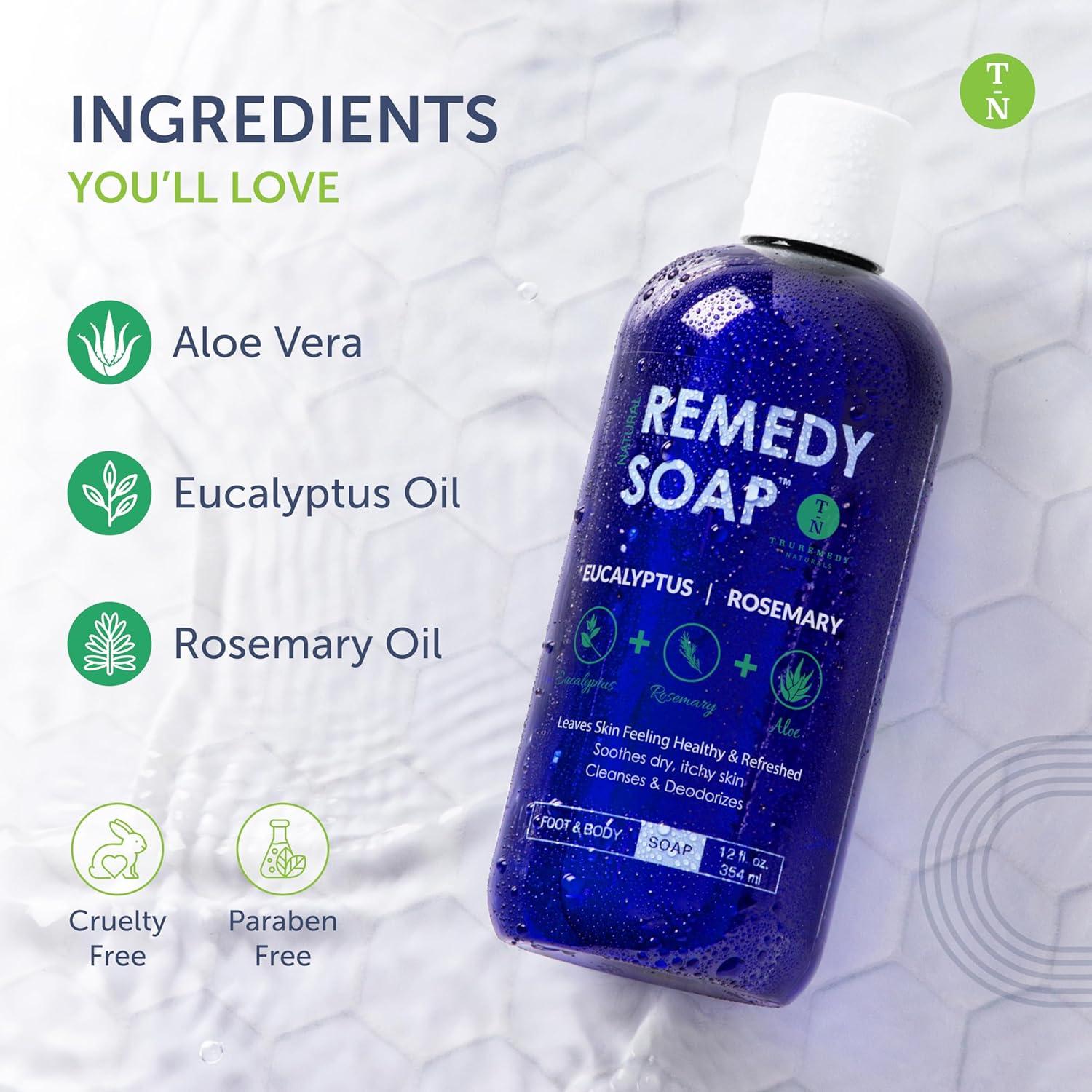 Jabón Corporal Hidratante Truremedy Naturals 340ml Eucalipto y Romero