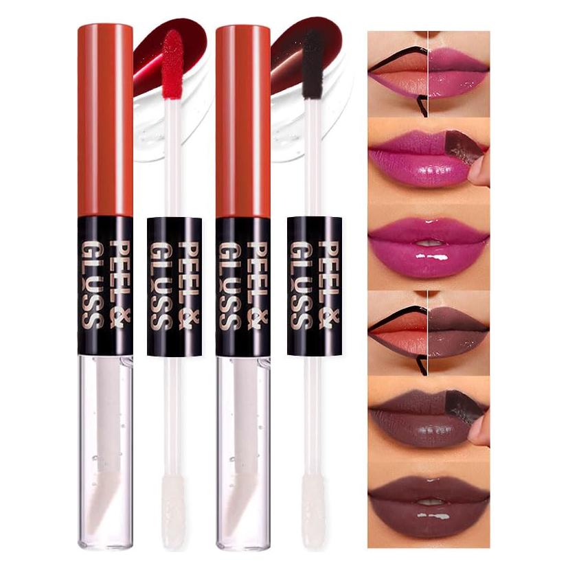 Set 2 Piezas Tinte Labial Peel Off + Aceite Labial Hxssll