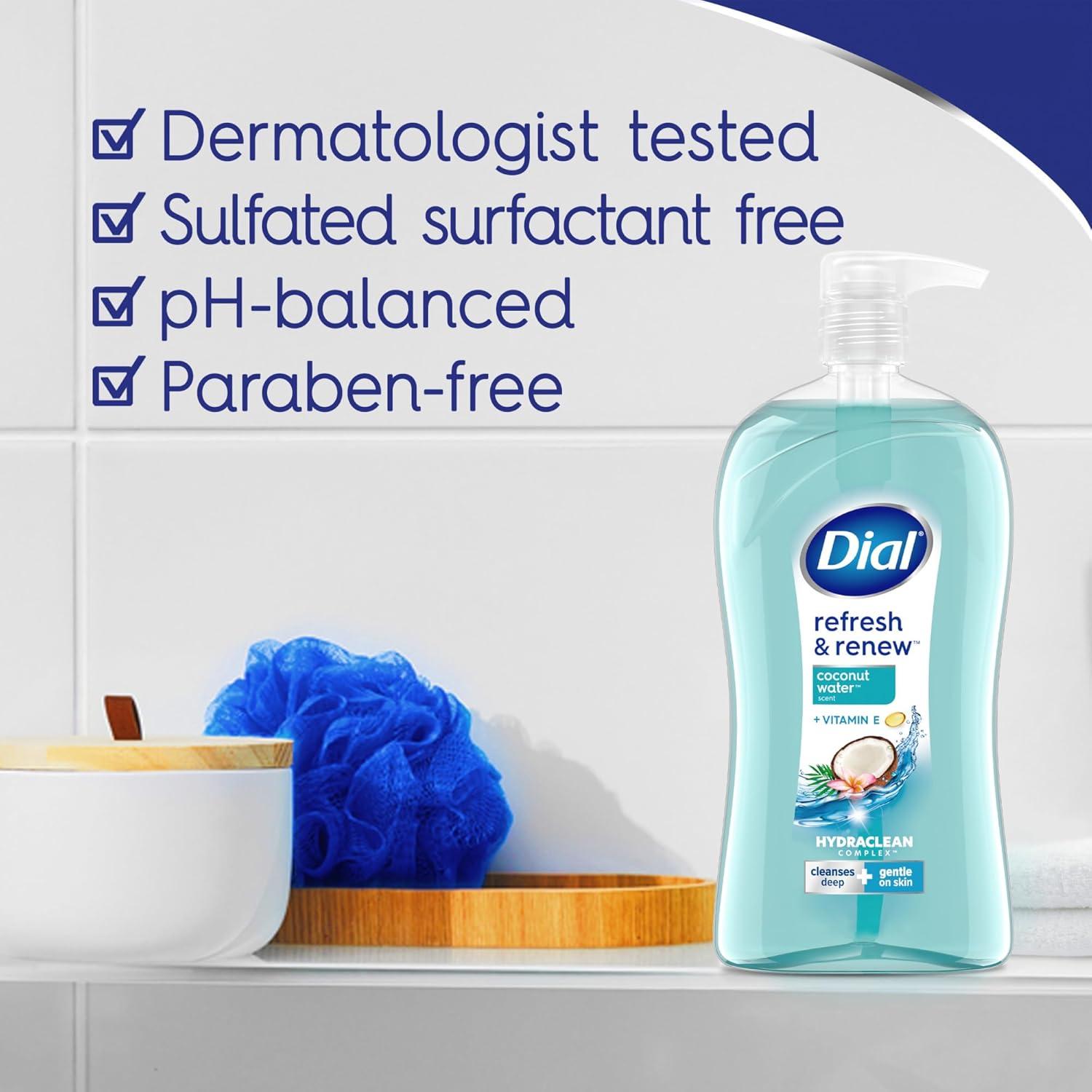 Jabón Corporal Dial 946 ml Agua de Coco Hidratante